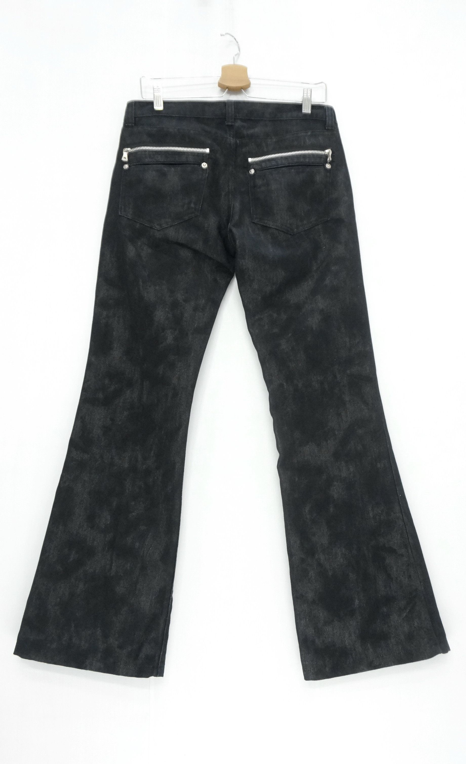 Japanese Brand 🔥 Semantic Design Acid Black Denim Flare
