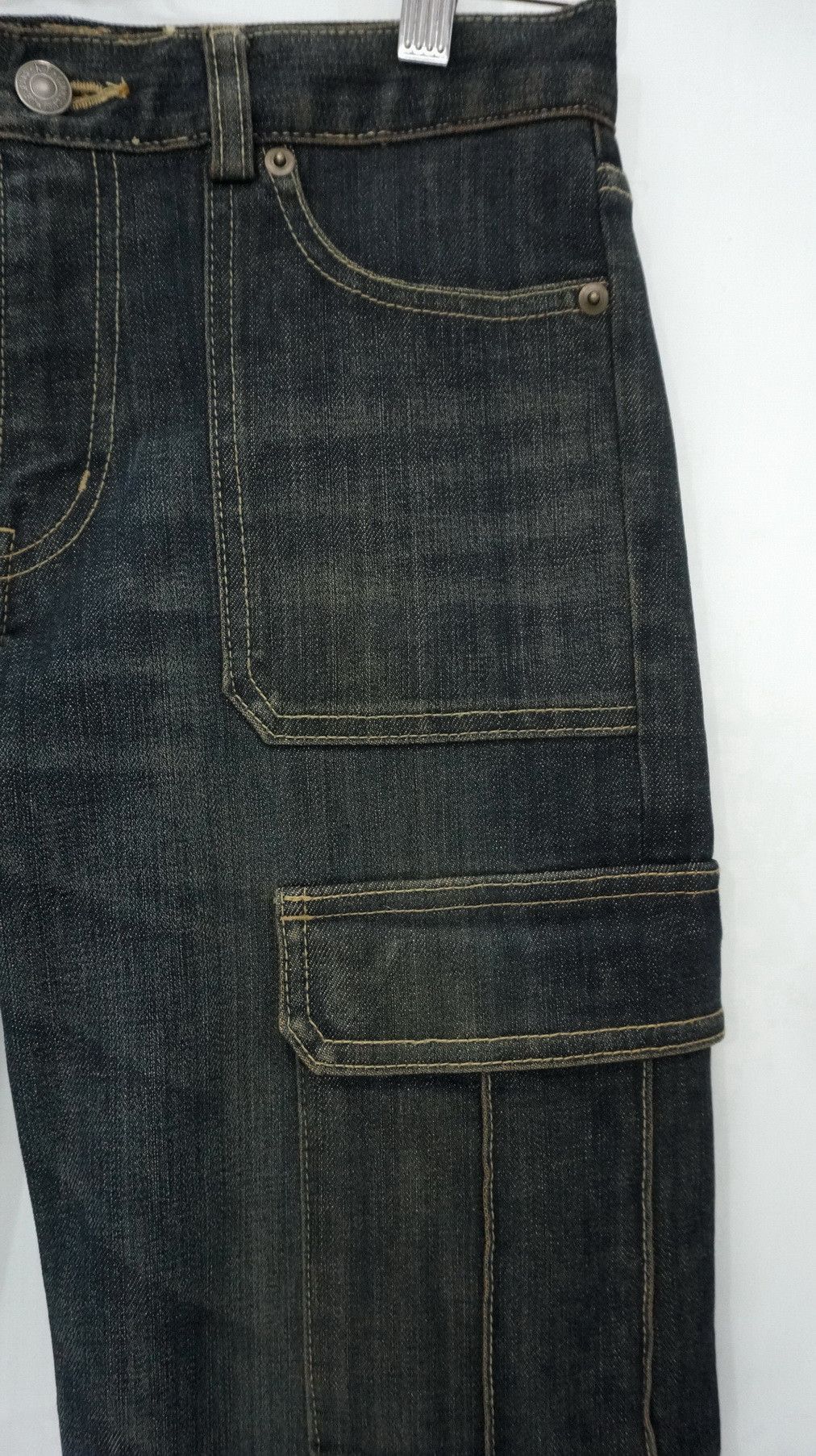 Japanese Brand K.T Kiyoko Takase Browned Off Women's Cargo Jeans Size 28" / US 6 / IT 42 - 3 Thumbnail