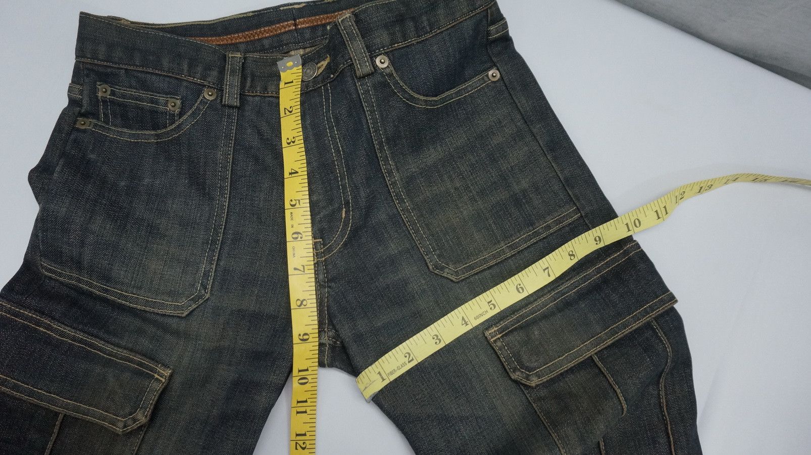 Japanese Brand K.T Kiyoko Takase Browned Off Women's Cargo Jeans Size 28" / US 6 / IT 42 - 9 Thumbnail