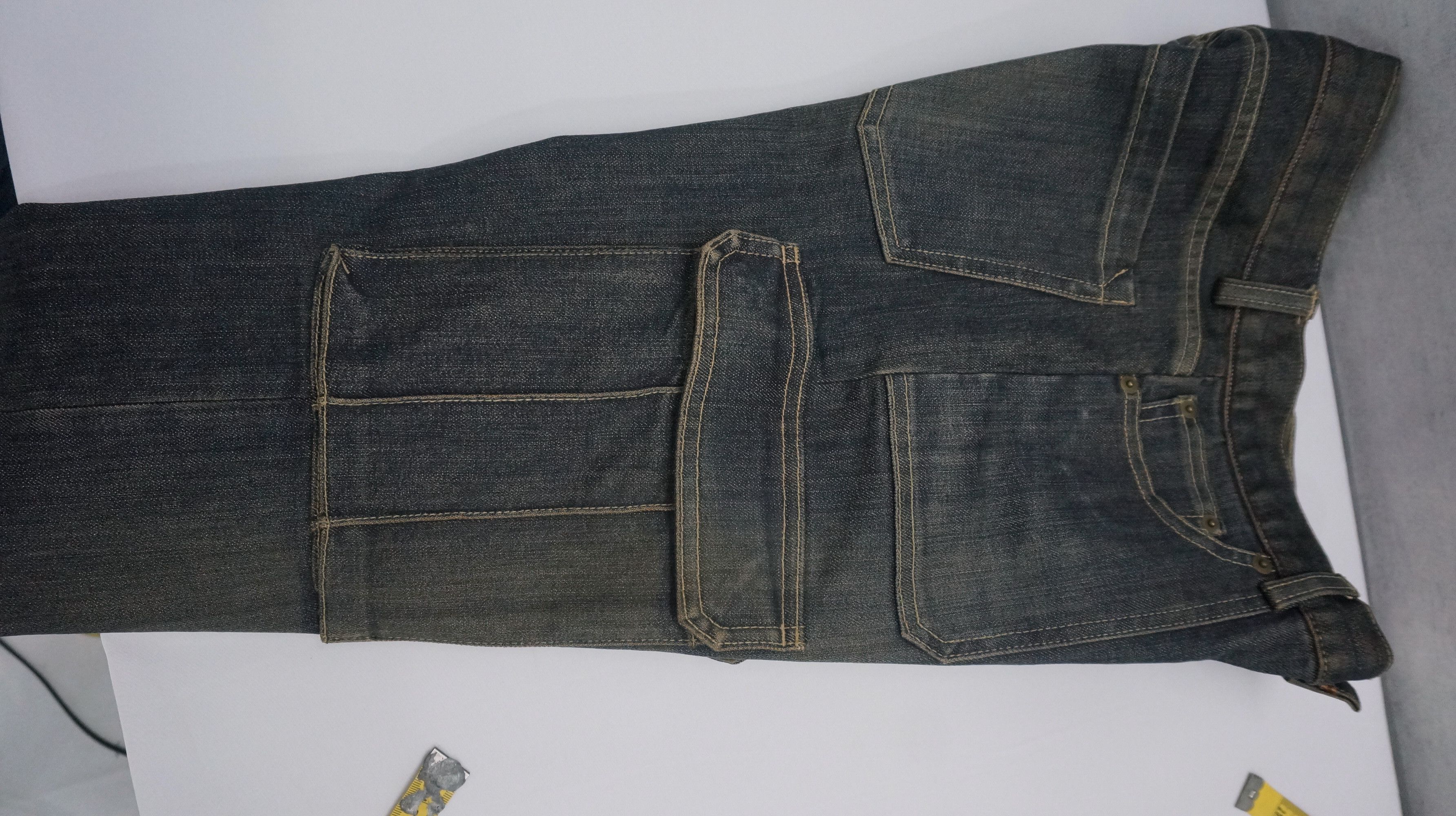 Japanese Brand K.T Kiyoko Takase Browned Off Women's Cargo Jeans Size 28" / US 6 / IT 42 - 7 Thumbnail