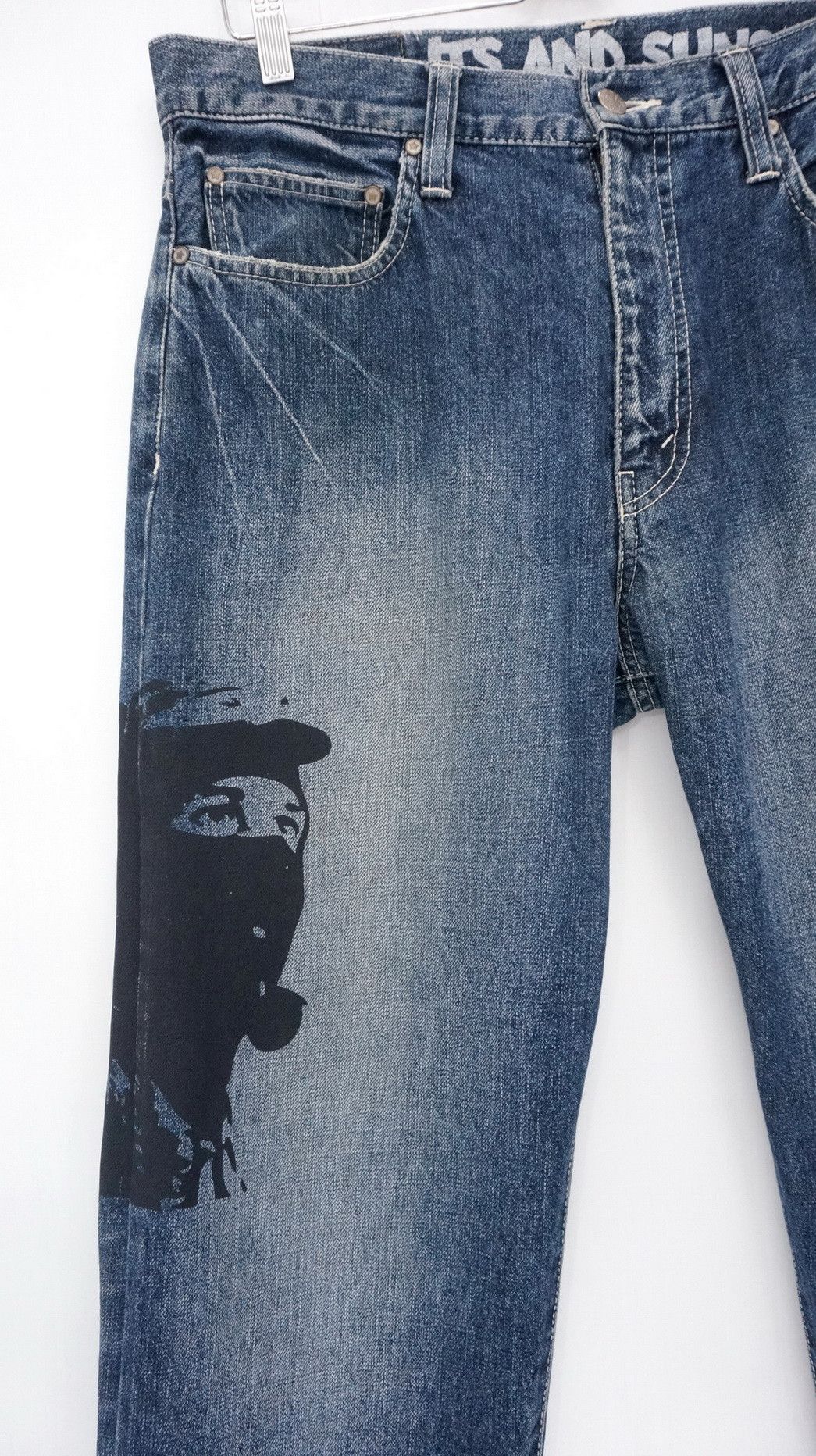 ANDSUNS × Japanese Brand Vtg! And Suns Printed Jeans Made in Japan Size US 36 / EU 52 - 4 Thumbnail