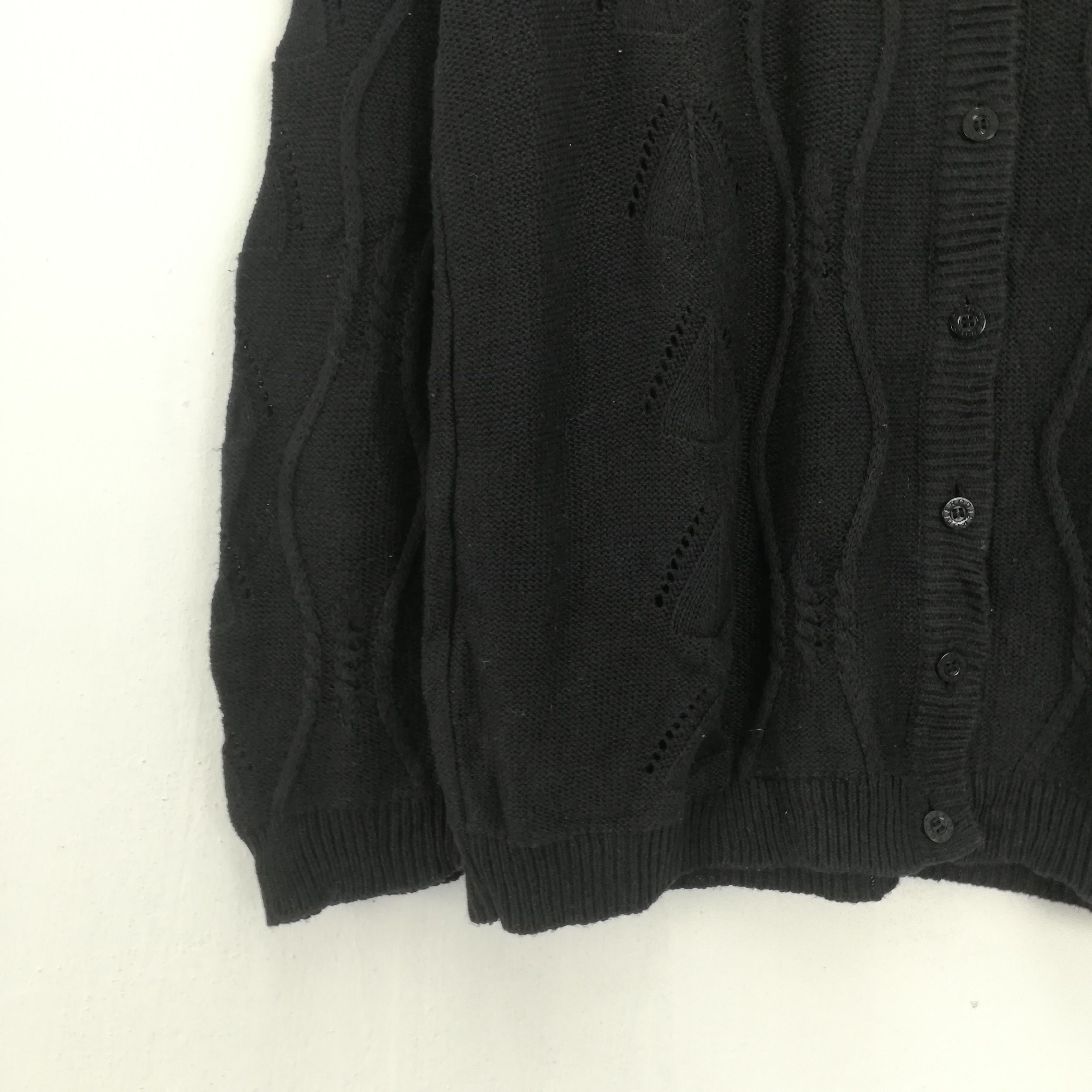 Aran Isles Knitwear × Japanese Brand 💥RARE💥 RODIER Knitwear Cardigan Kurt Cobain Style #0531 Size US L / EU 52-54 / 3 - 3 Thumbnail