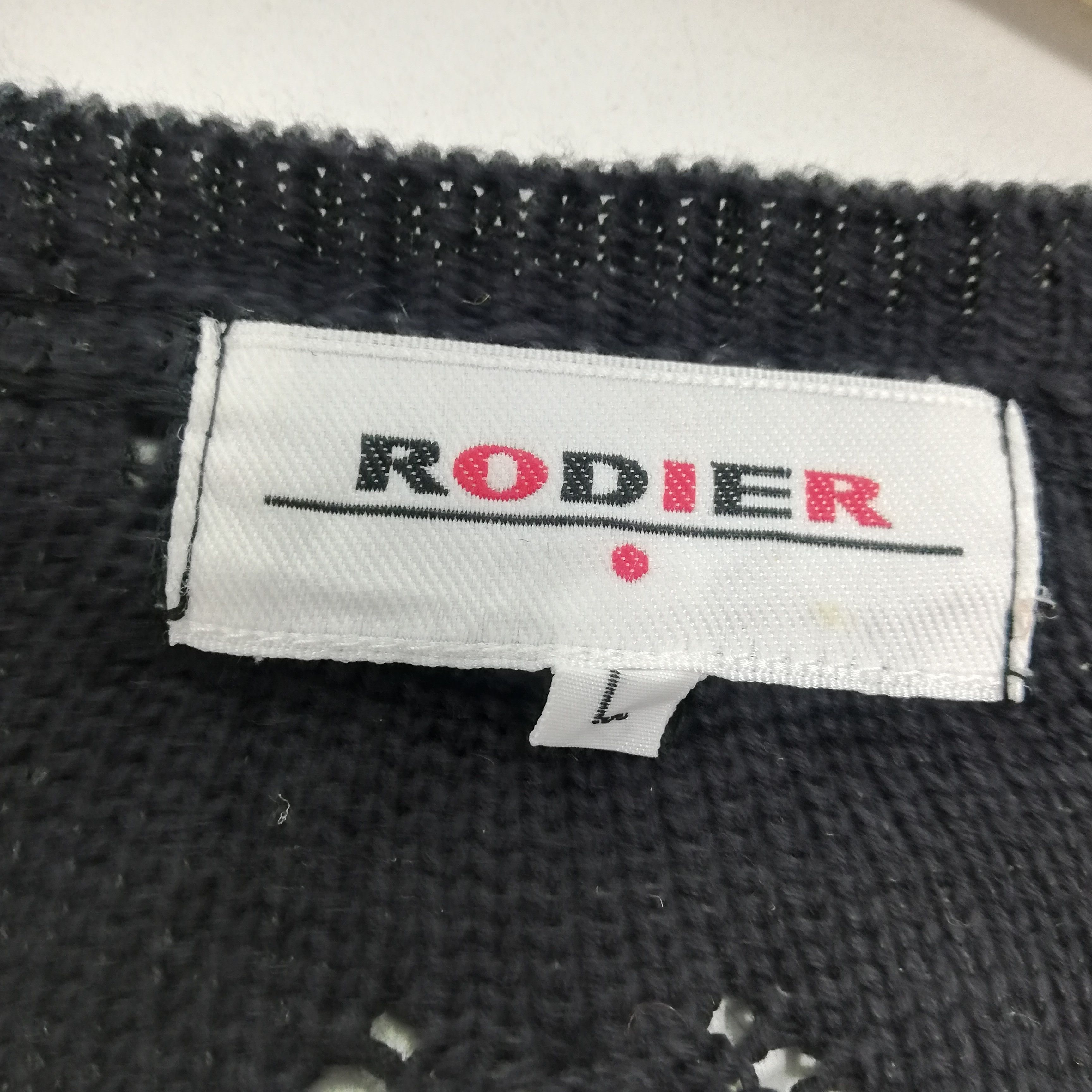 Aran Isles Knitwear × Japanese Brand 💥RARE💥 RODIER Knitwear Cardigan Kurt Cobain Style #0531 Size US L / EU 52-54 / 3 - 4 Thumbnail