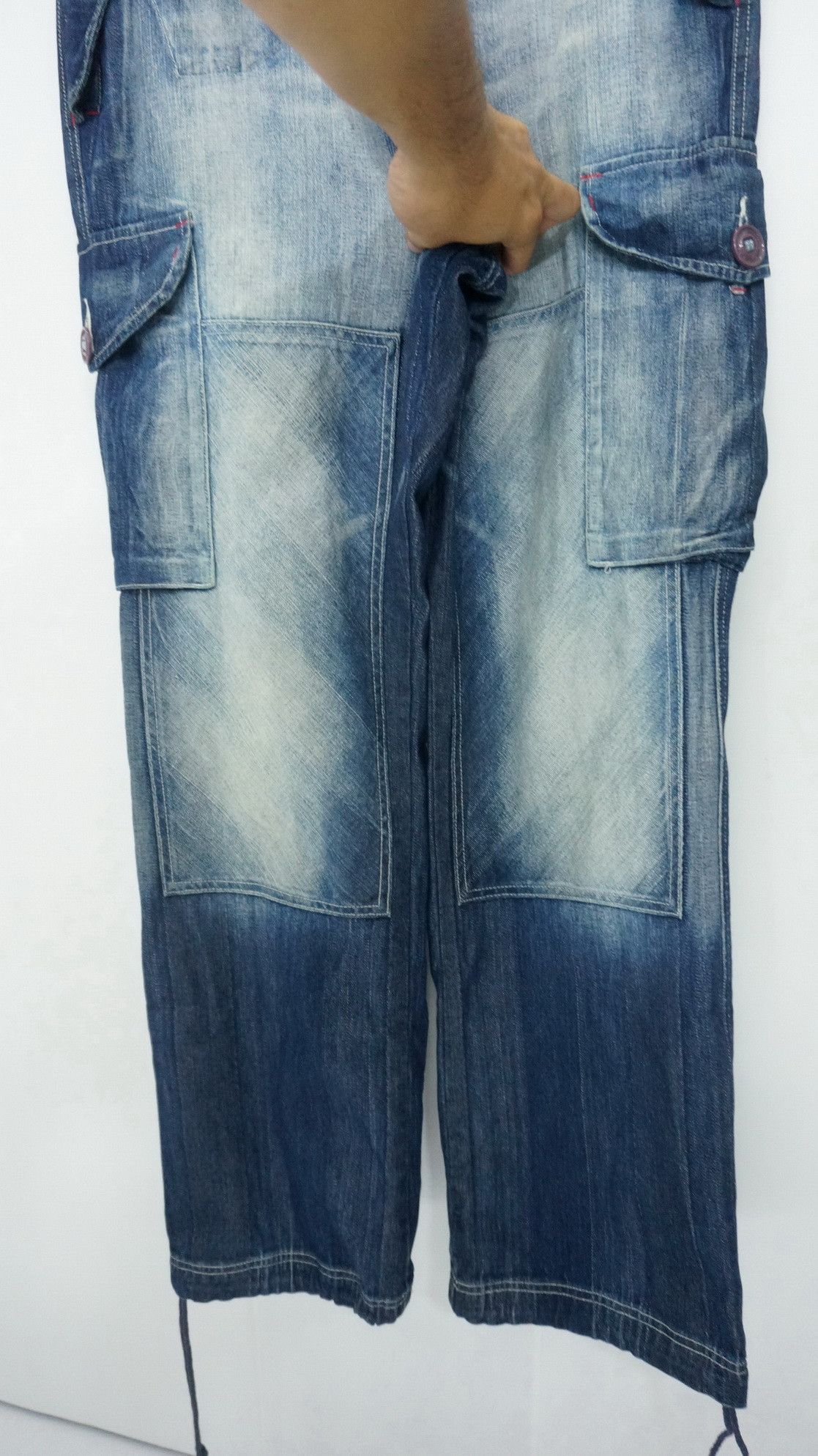 Akademiks Dope! AKDMKS Akademiks Roll Up Patch Knee Cargo Jeans Size US 34 / EU 50 - 8 Thumbnail