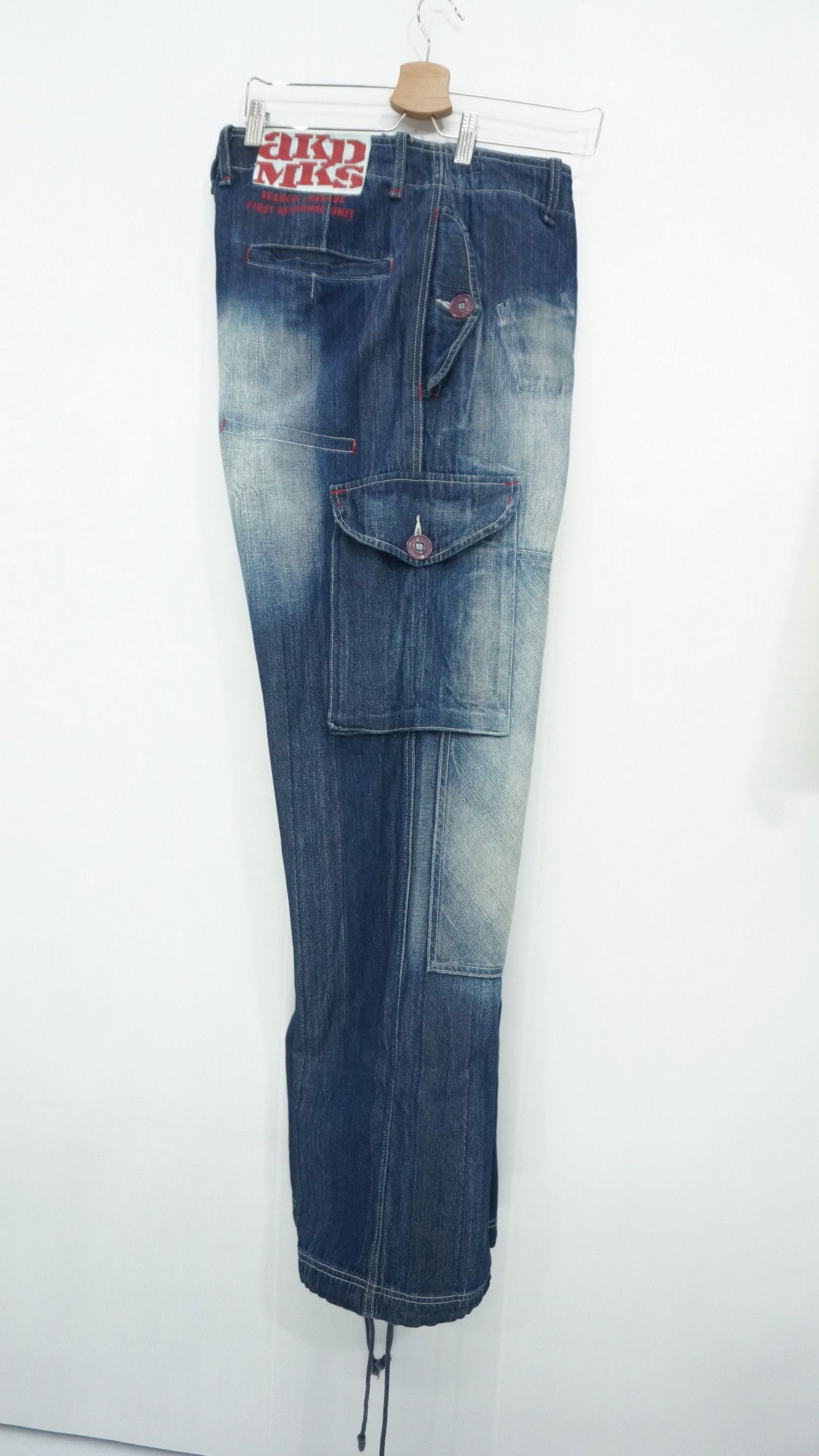 Akademiks Dope! AKDMKS Akademiks Roll Up Patch Knee Cargo Jeans Size US 34 / EU 50 - 4 Thumbnail