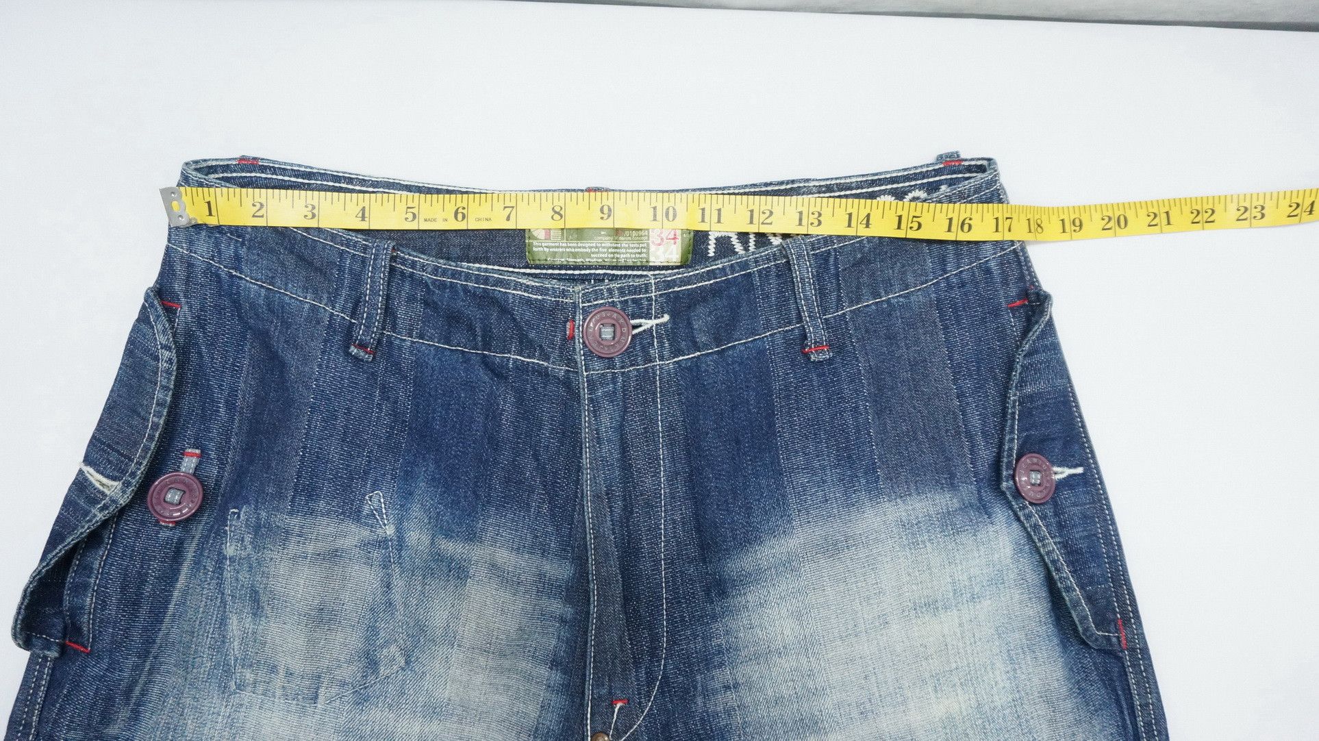 Akademiks Dope! AKDMKS Akademiks Roll Up Patch Knee Cargo Jeans Size US 34 / EU 50 - 13 Thumbnail