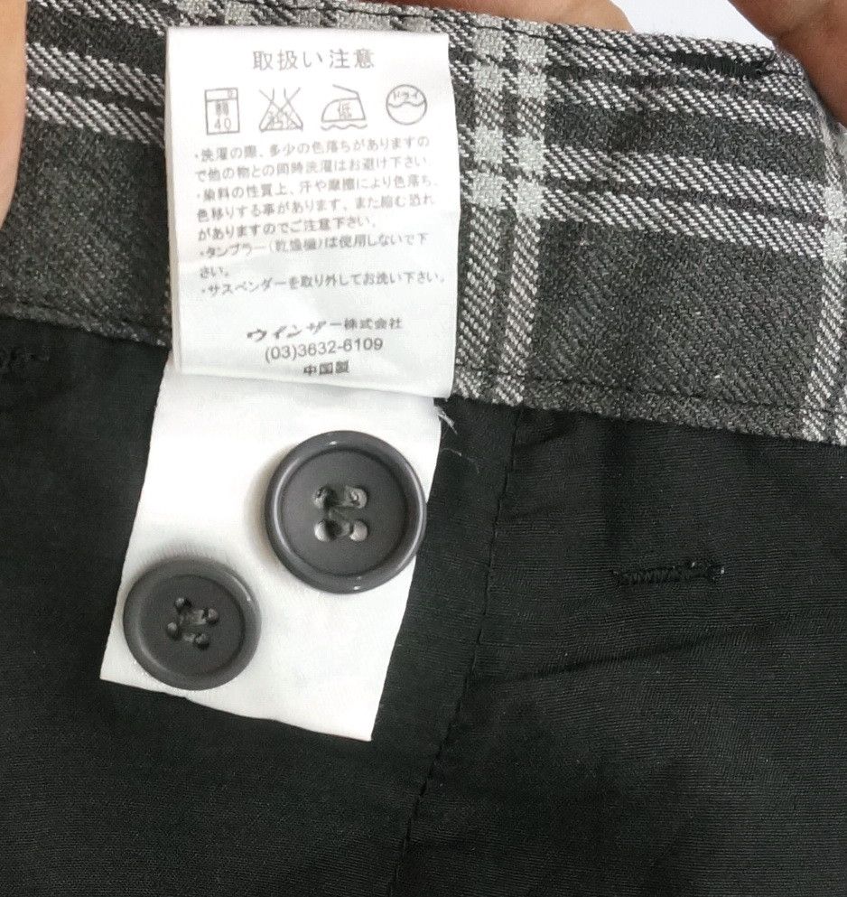 Japanese Brand SUGGESTIONS Punk Tartan Skinny Short Rise Cargo Pants Size US 31 - 14 Thumbnail