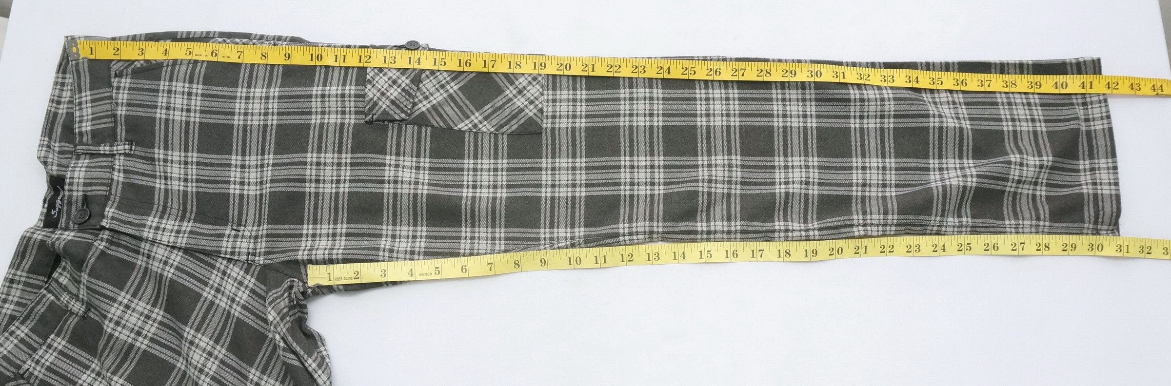 Japanese Brand SUGGESTIONS Punk Tartan Skinny Short Rise Cargo Pants Size US 31 - 11 Thumbnail