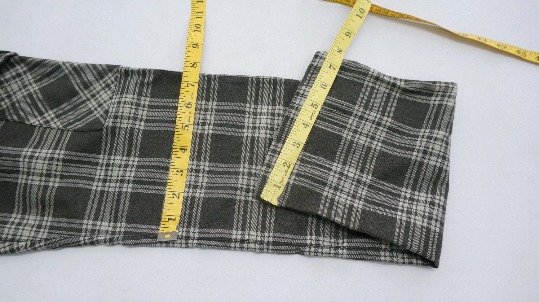 Japanese Brand SUGGESTIONS Punk Tartan Skinny Short Rise Cargo Pants Size US 31 - 12 Thumbnail
