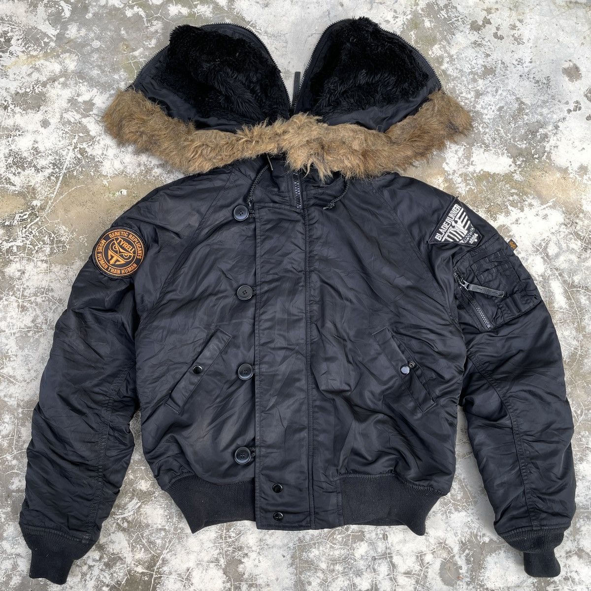 Alpha Industries × Vintage Vintage Alpha Industries Hoodie Bomber Jacket Size US M / EU 48-50 / 2 - 10 Thumbnail
