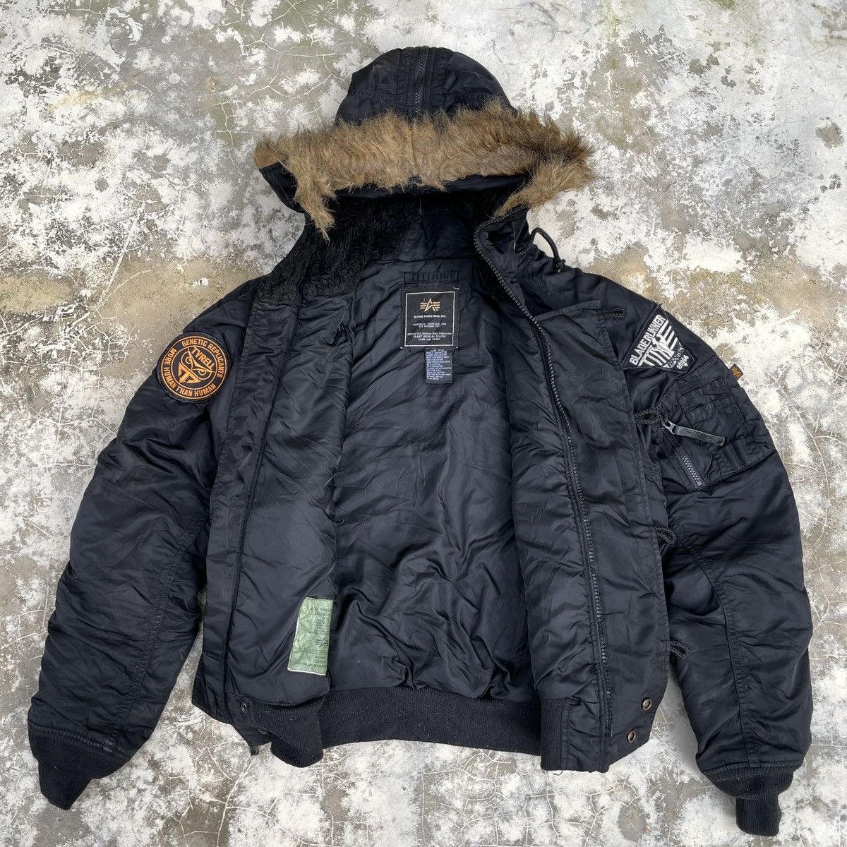 Alpha Industries × Vintage Vintage Alpha Industries Hoodie Bomber Jacket Size US M / EU 48-50 / 2 - 3 Thumbnail