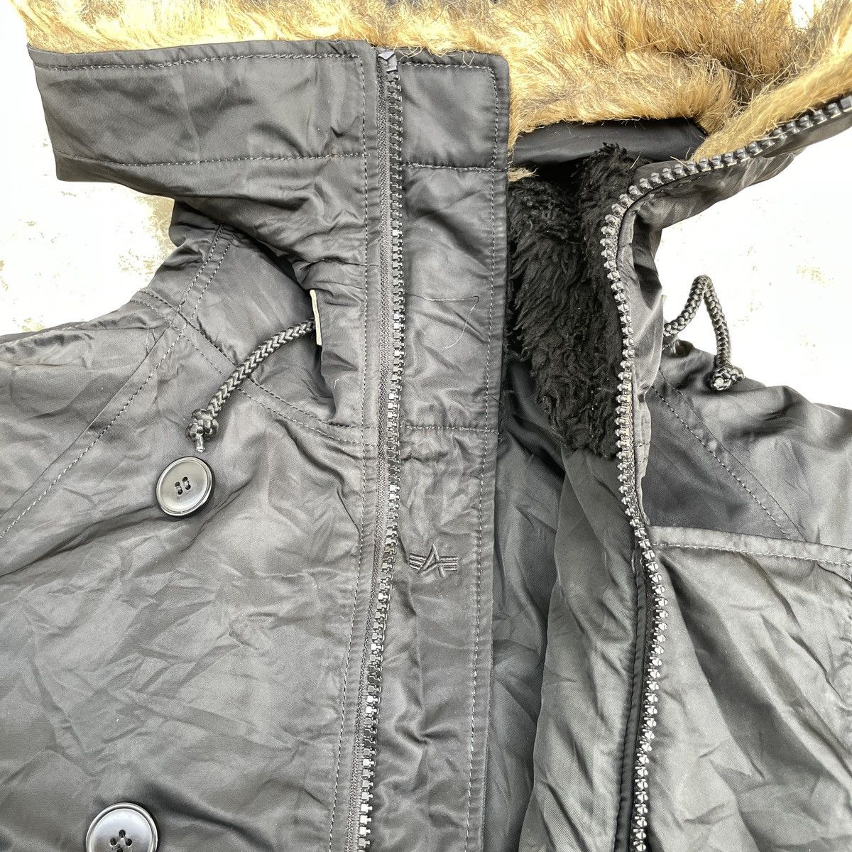 Alpha Industries × Vintage Vintage Alpha Industries Hoodie Bomber Jacket Size US M / EU 48-50 / 2 - 13 Thumbnail