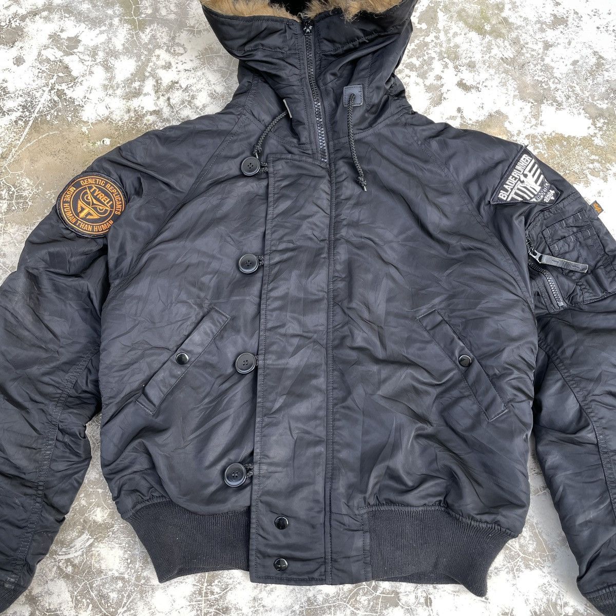 Alpha Industries × Vintage Vintage Alpha Industries Hoodie Bomber Jacket Size US M / EU 48-50 / 2 - 4 Thumbnail