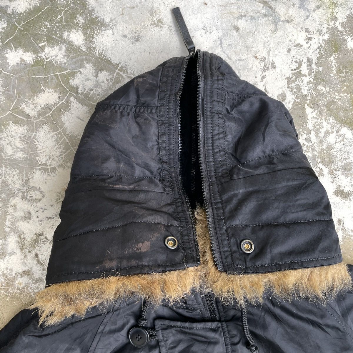Alpha Industries × Vintage Vintage Alpha Industries Hoodie Bomber Jacket Size US M / EU 48-50 / 2 - 8 Thumbnail