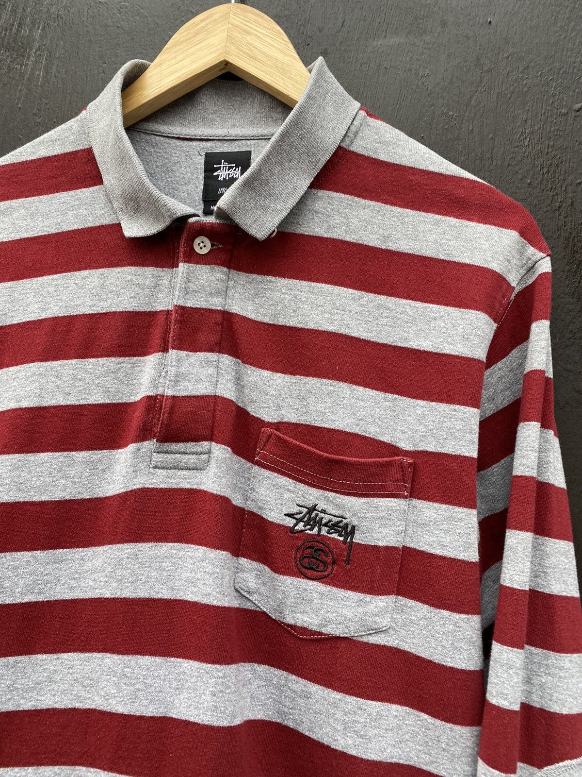 Stussy stussy rugby striped longsleeve size L made in india Size US L / EU 52-54 / 3 - 3 Thumbnail