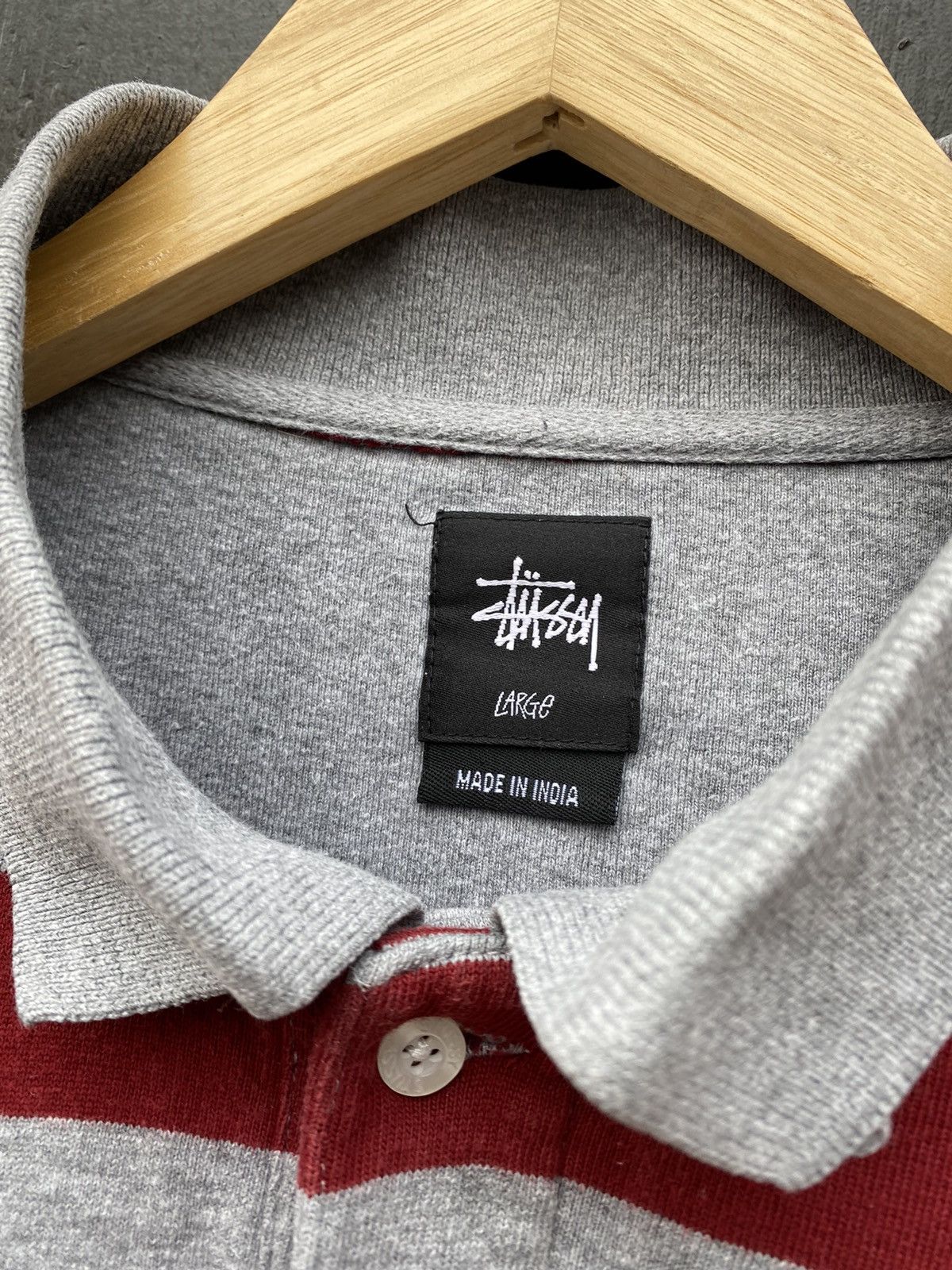 Stussy stussy rugby striped longsleeve size L made in india Size US L / EU 52-54 / 3 - 4 Thumbnail