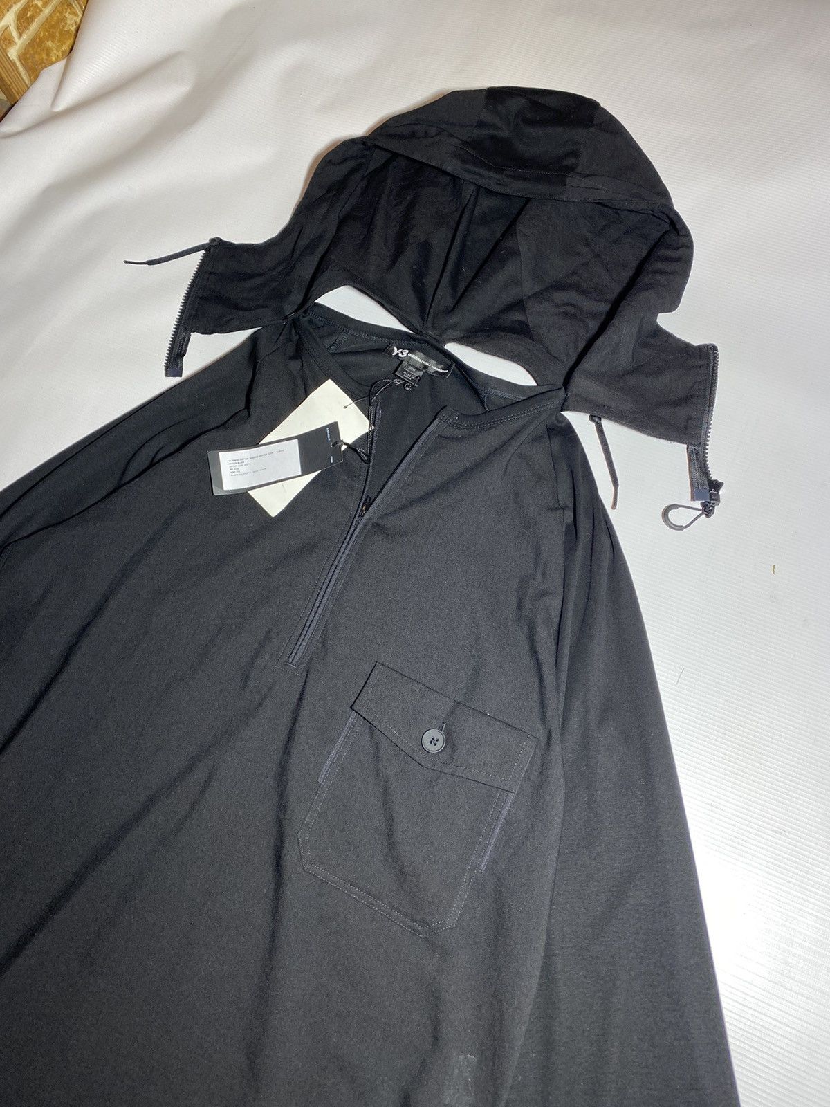Adidas × Yohji Yamamoto Y3 Yohji Yamanoto SS19 SAMPLE Tencel hooded half zip Size L Size US L / EU 52-54 / 3 - 5 Thumbnail