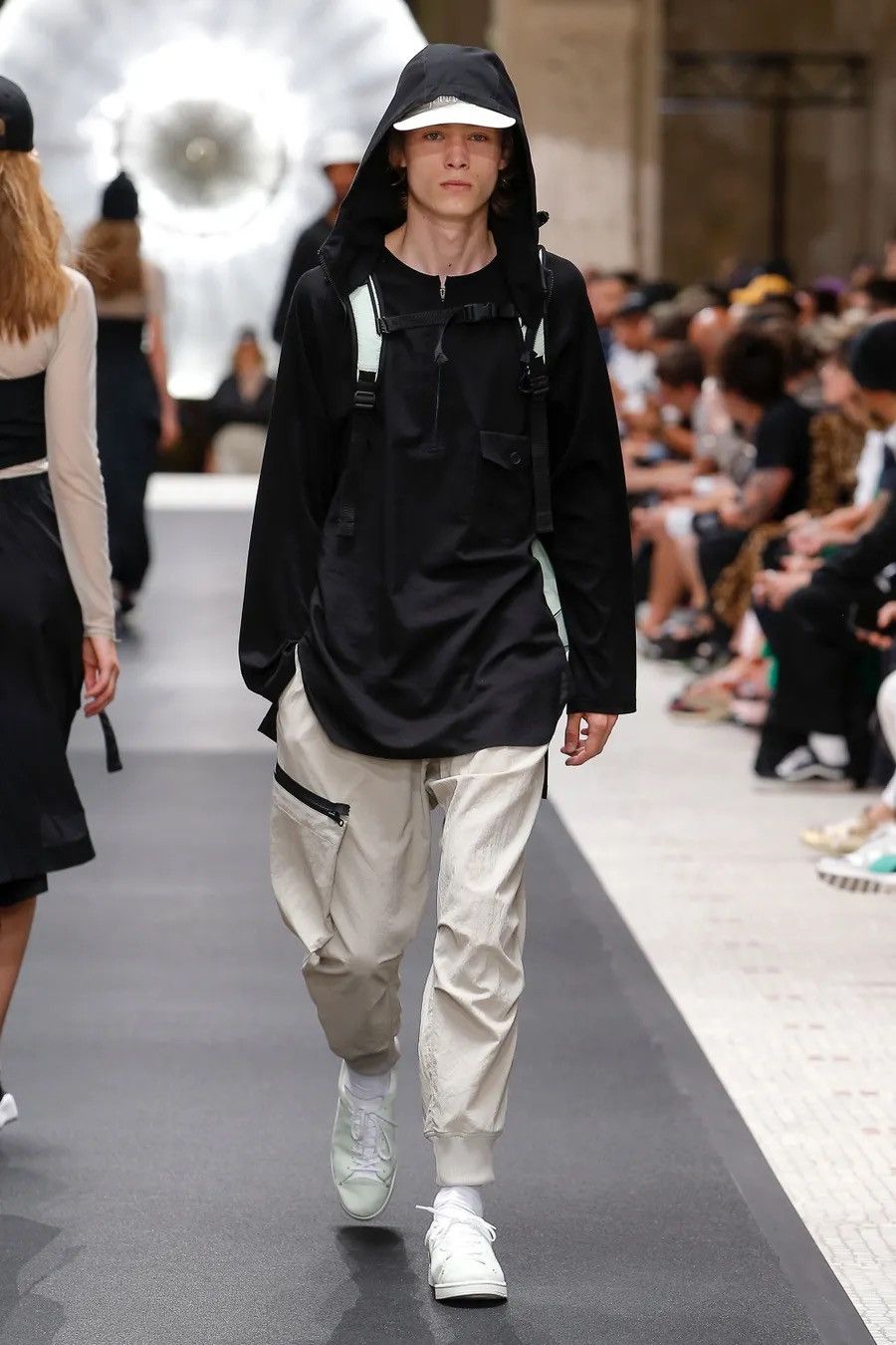 Adidas × Yohji Yamamoto Y3 Yohji Yamanoto SS19 SAMPLE Tencel hooded half zip Size L Size US L / EU 52-54 / 3 - 1 Thumbnail