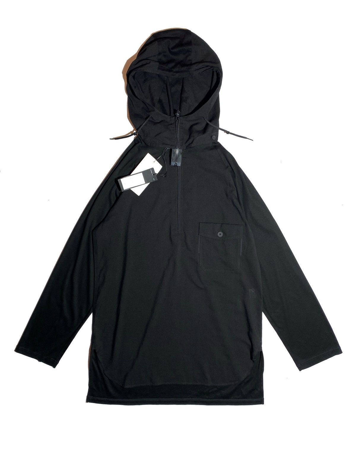 Adidas × Yohji Yamamoto Y3 Yohji Yamanoto SS19 SAMPLE Tencel hooded half zip Size L Size US L / EU 52-54 / 3 - 3 Thumbnail