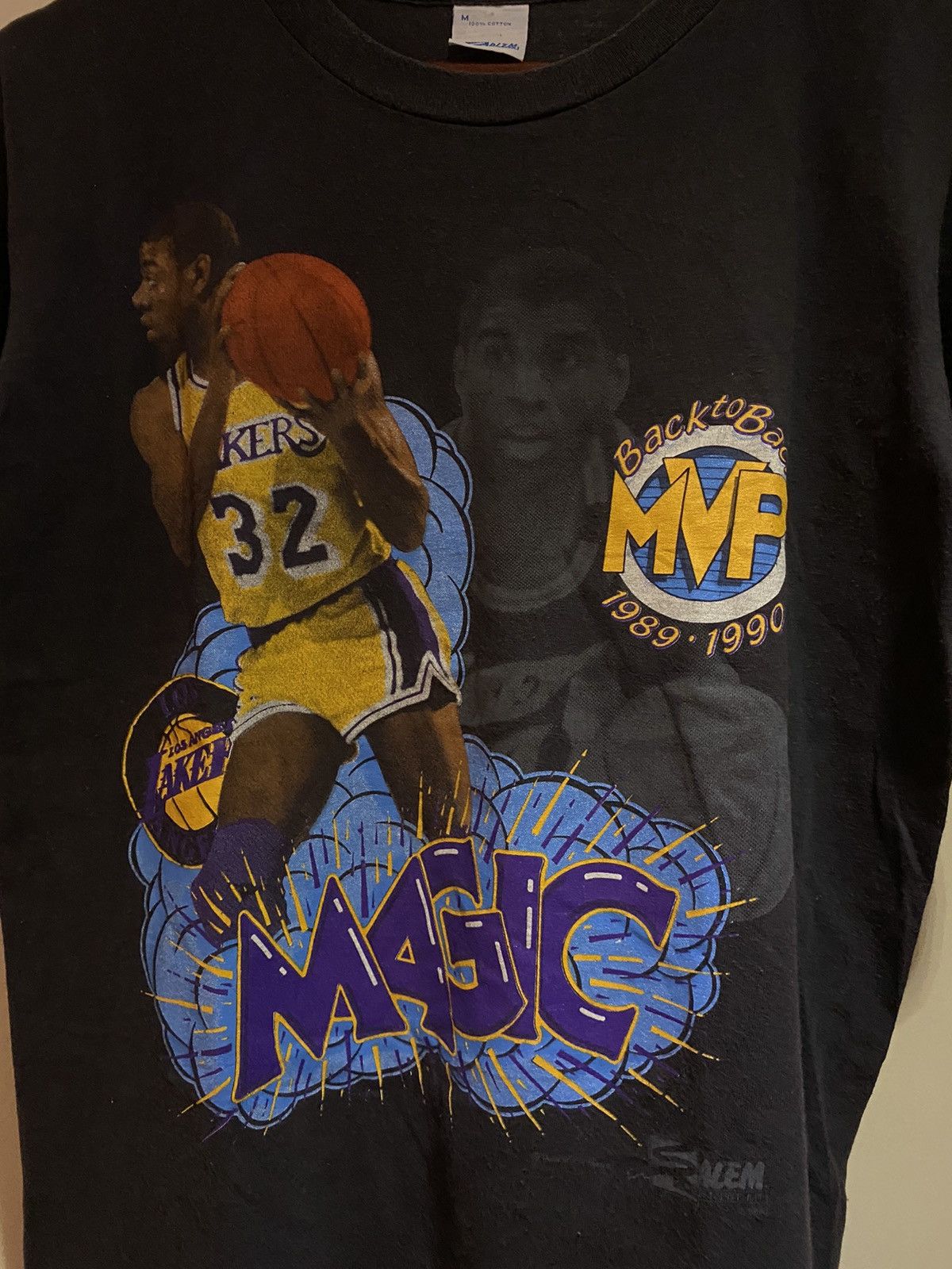 NBA × Vintage VINTAGE 90’s‼️LALakers Magic Johnson Back To Back MVP 89-90s Size US M / EU 48-50 / 2 - 3 Thumbnail