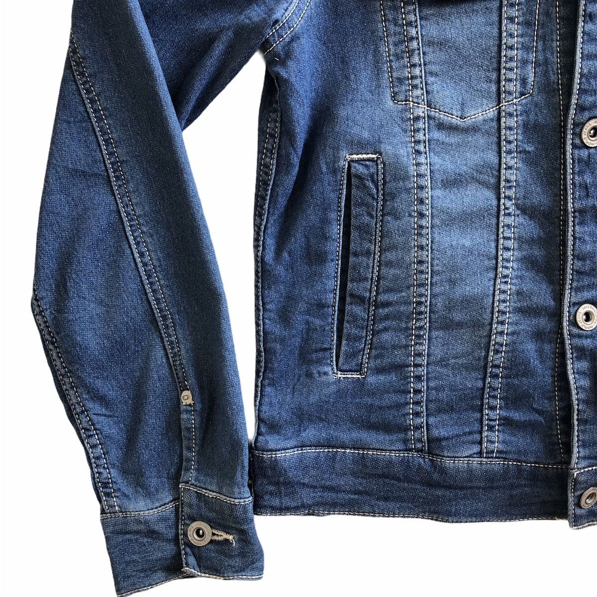 Denim & Co. Women Stretch Denim Jacket Donut Button by UNRELISH Size XXS / US 00 / IT 34 - 4 Thumbnail