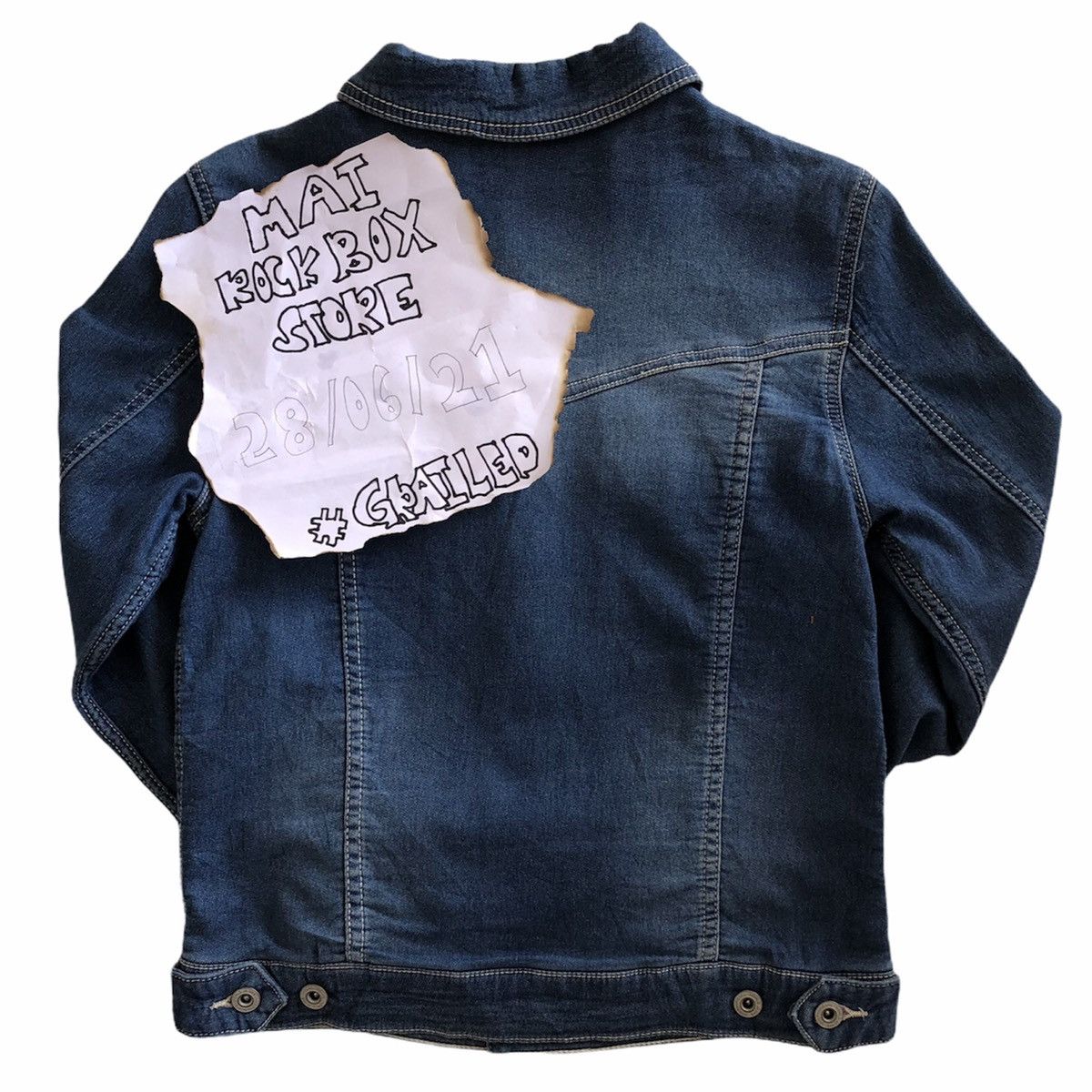 Denim & Co. Women Stretch Denim Jacket Donut Button by UNRELISH Size XXS / US 00 / IT 34 - 6 Thumbnail