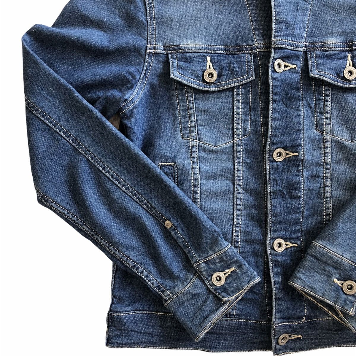 Denim & Co. Women Stretch Denim Jacket Donut Button by UNRELISH Size XXS / US 00 / IT 34 - 3 Thumbnail