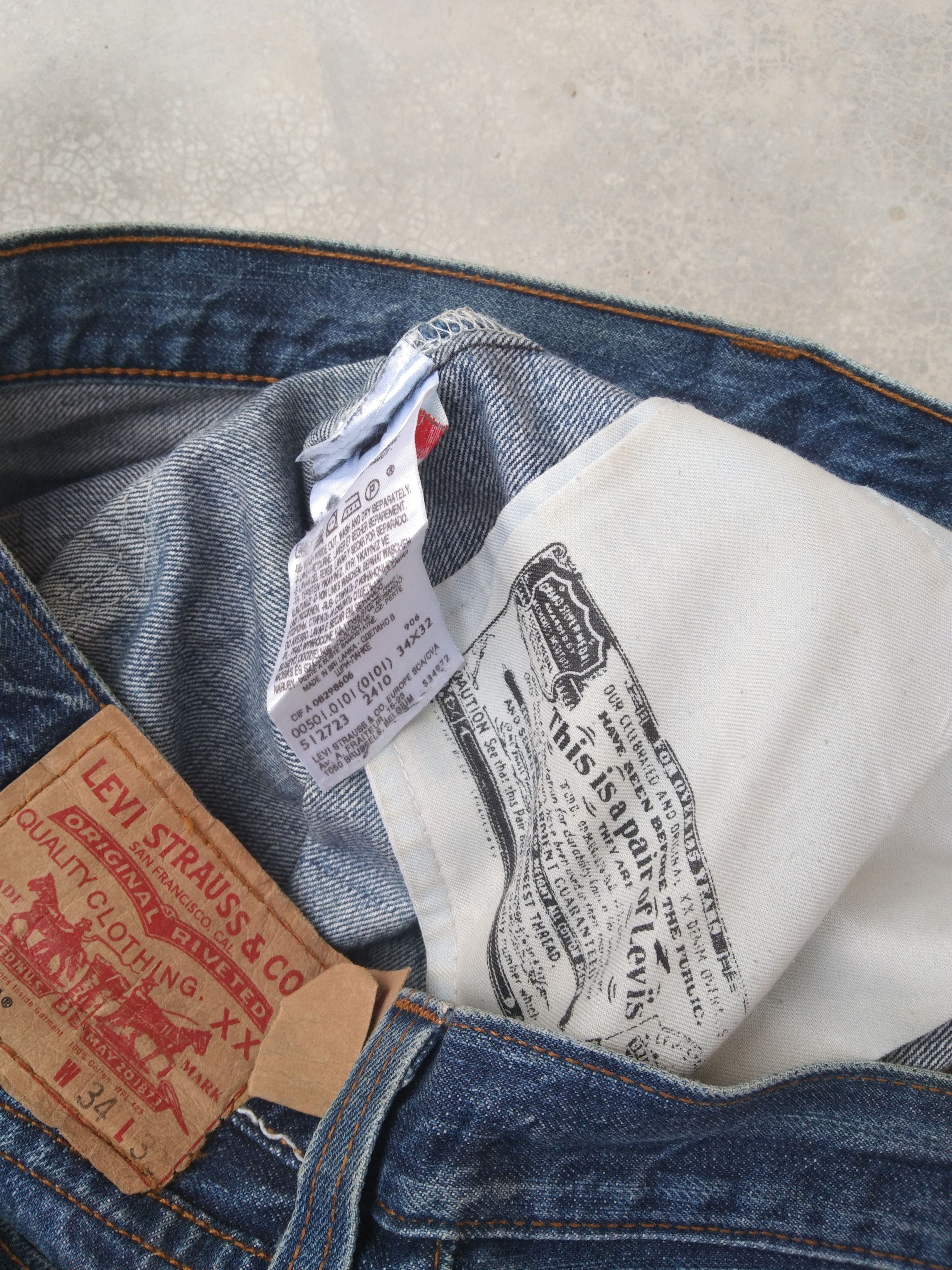 Levi's Vintage Levi's 501 Straight Leg Jeans 36x32 Size US 36 / EU 52 - 6 Thumbnail
