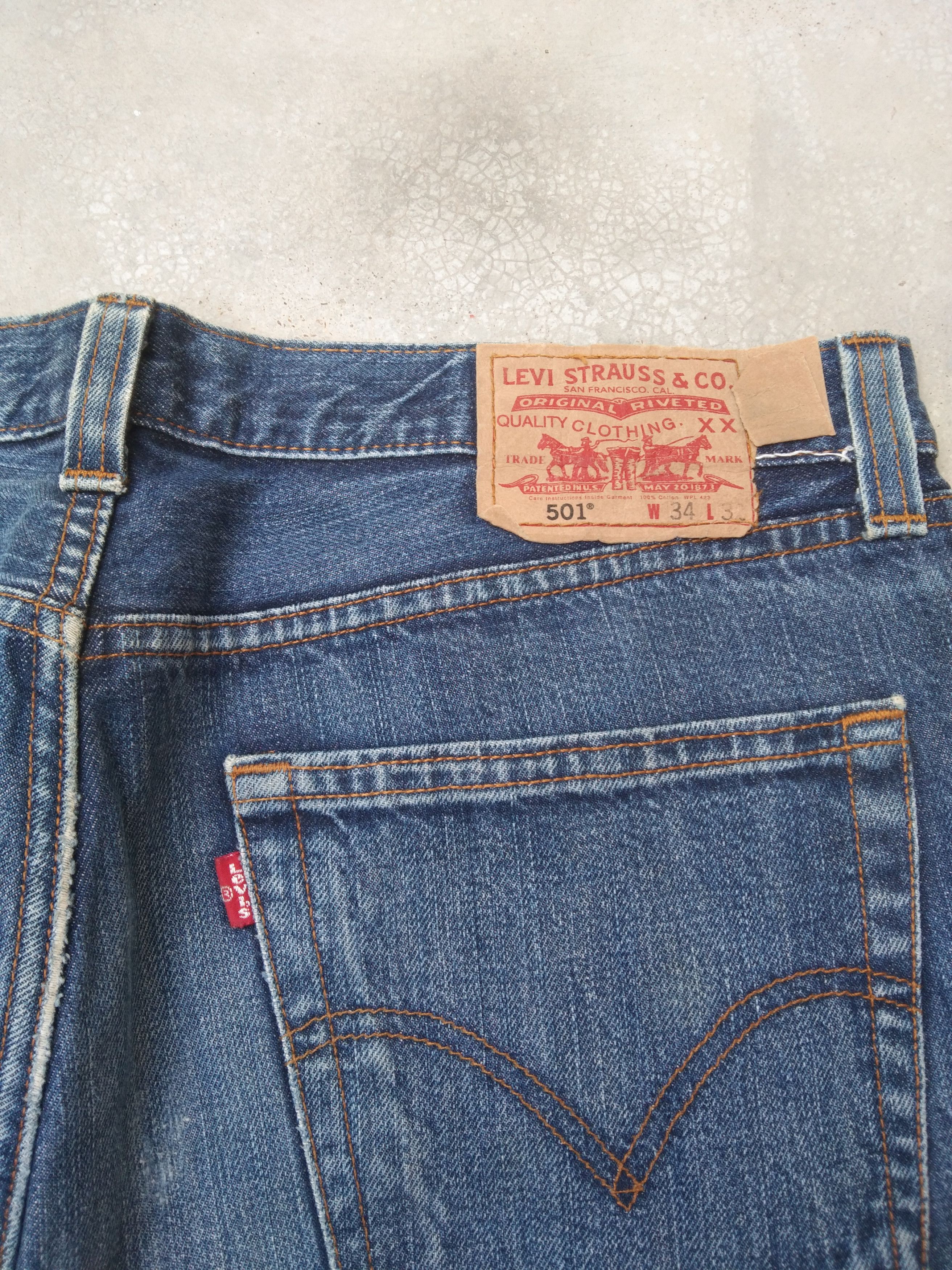 Levi's Vintage Levi's 501 Straight Leg Jeans 36x32 Size US 36 / EU 52 - 3 Thumbnail