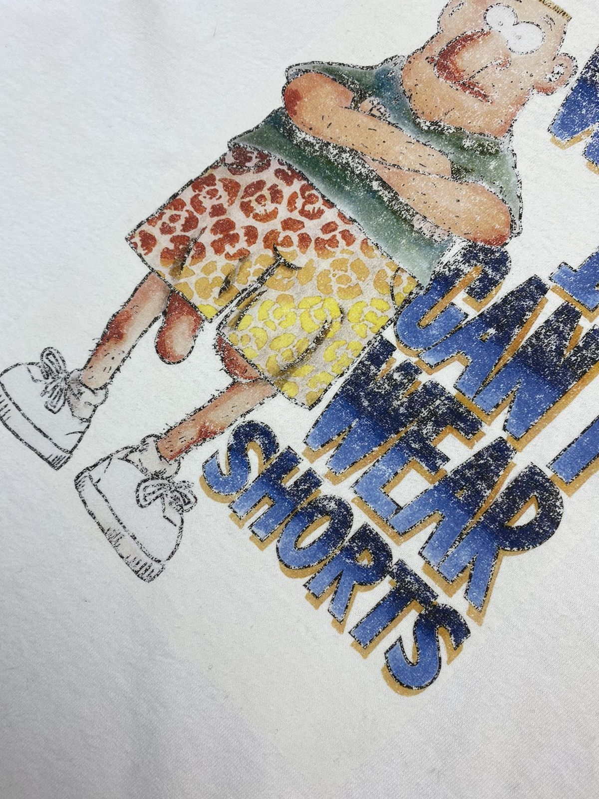 Vintage 1990s Funny Shirt Why I Can’t Wear Shorts Crazy Humor Tee Size US XL / EU 56 / 4 - 6 Thumbnail
