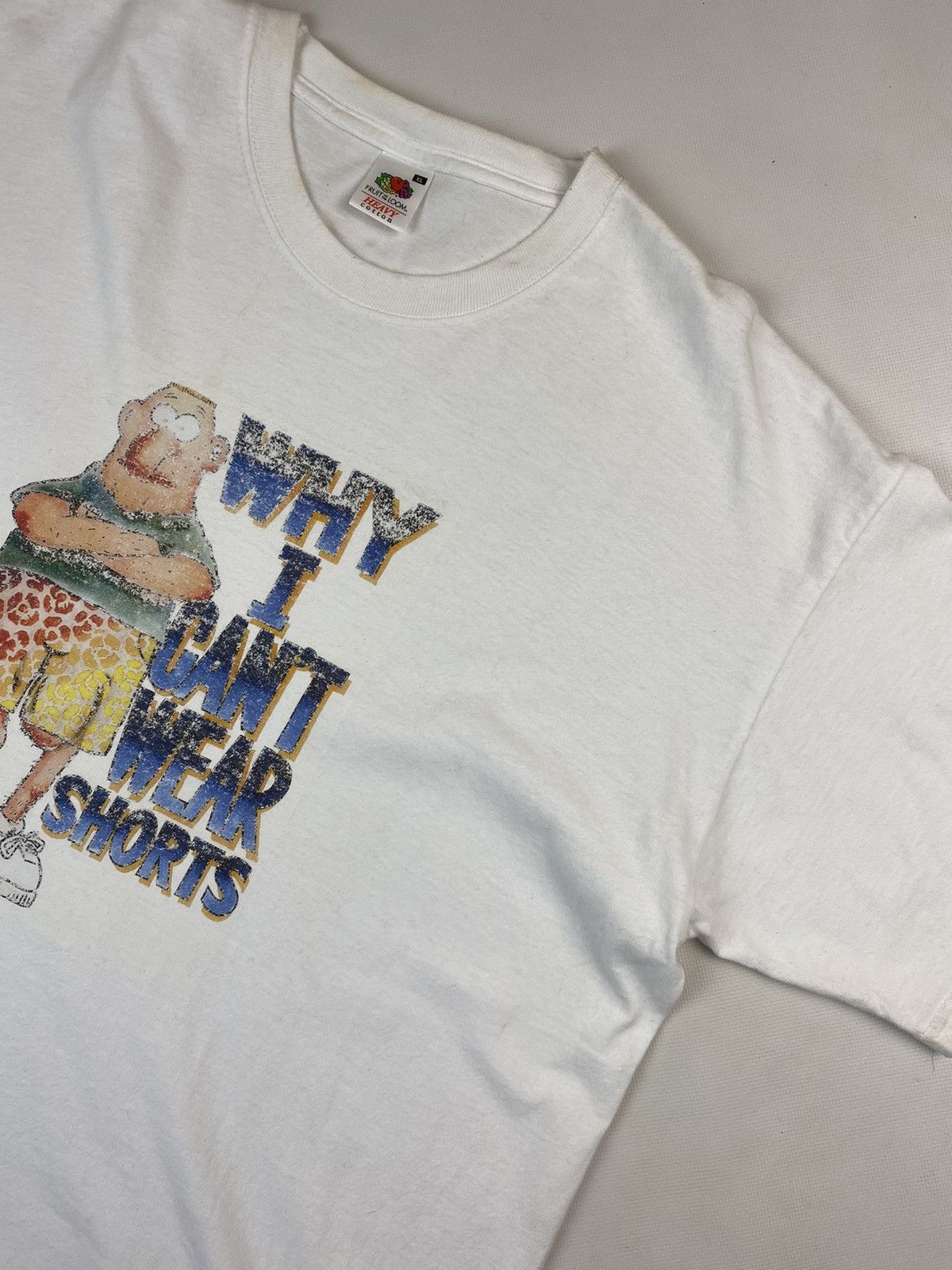 Vintage 1990s Funny Shirt Why I Can’t Wear Shorts Crazy Humor Tee Size US XL / EU 56 / 4 - 2 Thumbnail