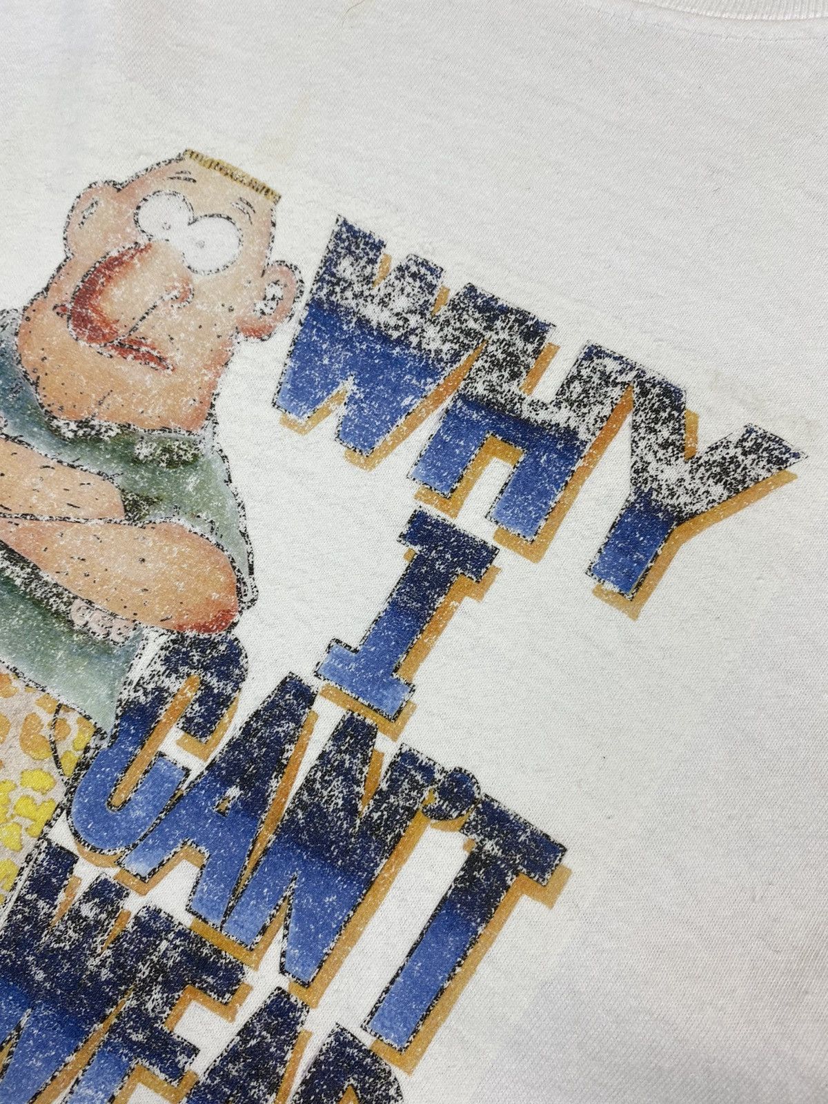 Vintage 1990s Funny Shirt Why I Can’t Wear Shorts Crazy Humor Tee Size US XL / EU 56 / 4 - 5 Thumbnail