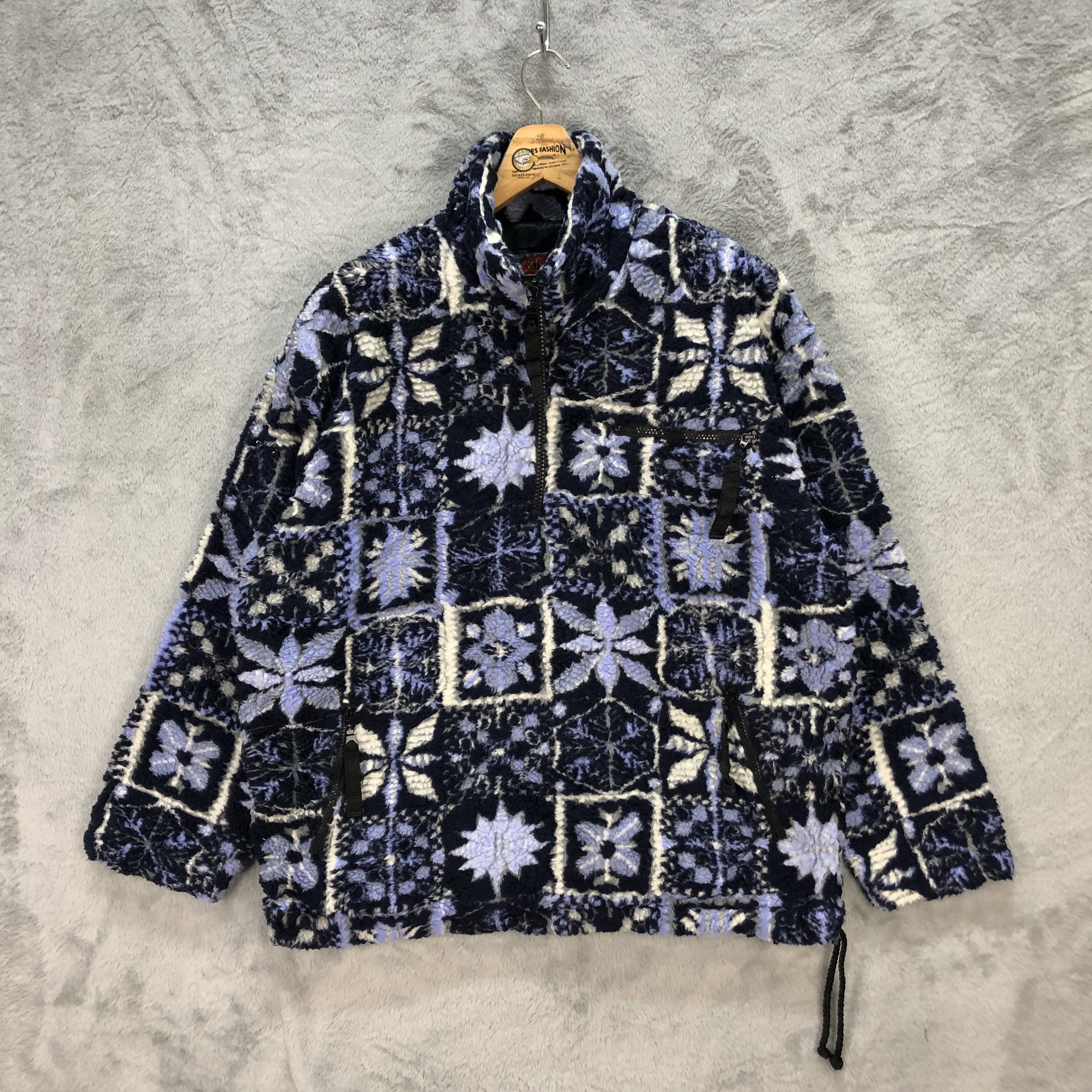 Vintage Rinabar Icy Wind Quarter Zip Deep Pile Fleece #5687-202 Size US L / EU 52-54 / 3 - 1 Thumbnail