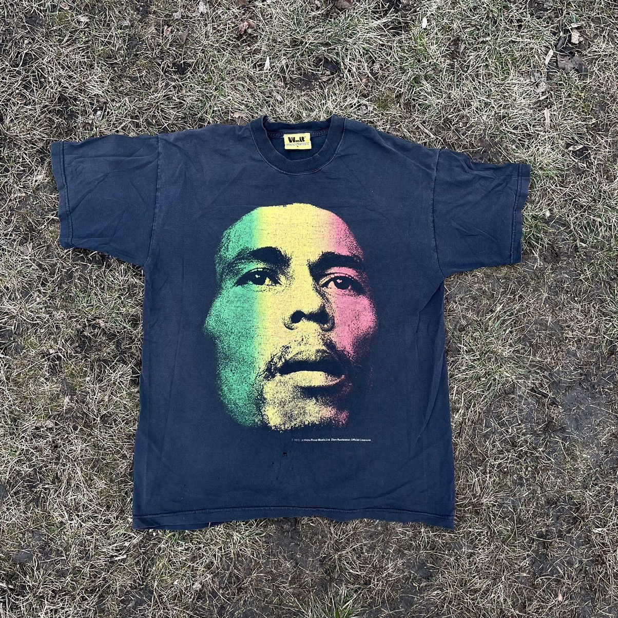 Vintage Vintage 90s Sun Faded Rasta Portrait Graphic Tee Skater L Size US L / EU 52-54 / 3 - 1 Thumbnail