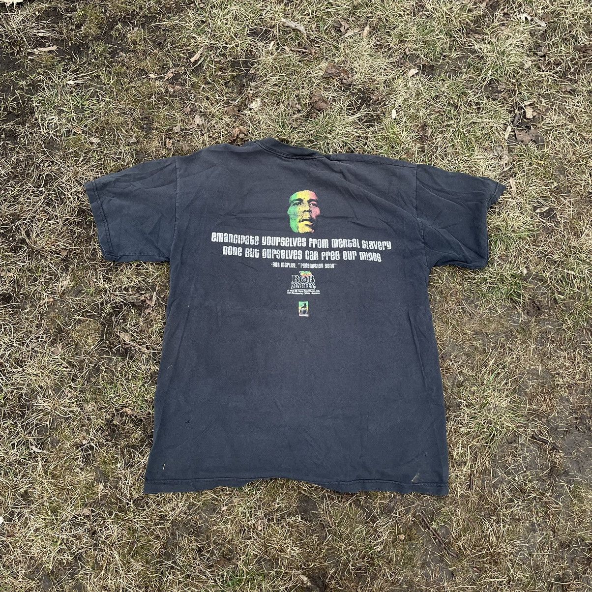 Vintage Vintage 90s Sun Faded Rasta Portrait Graphic Tee Skater L Size US L / EU 52-54 / 3 - 6 Thumbnail