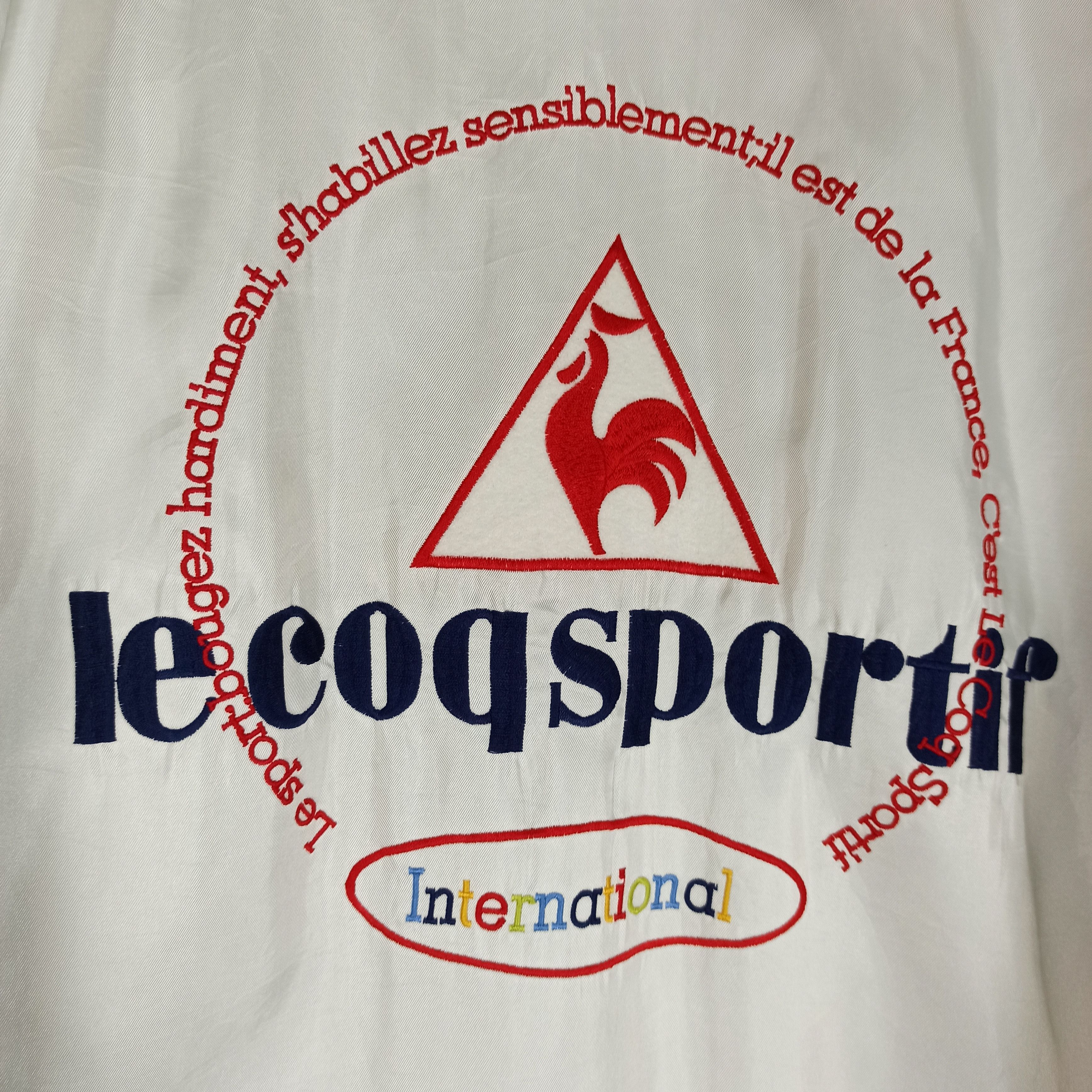 Japanese Brand Rare🔥 Le Coq Sportif Long Windbreaker Jacket Winter Size US XL / EU 56 / 4 - 3 Thumbnail