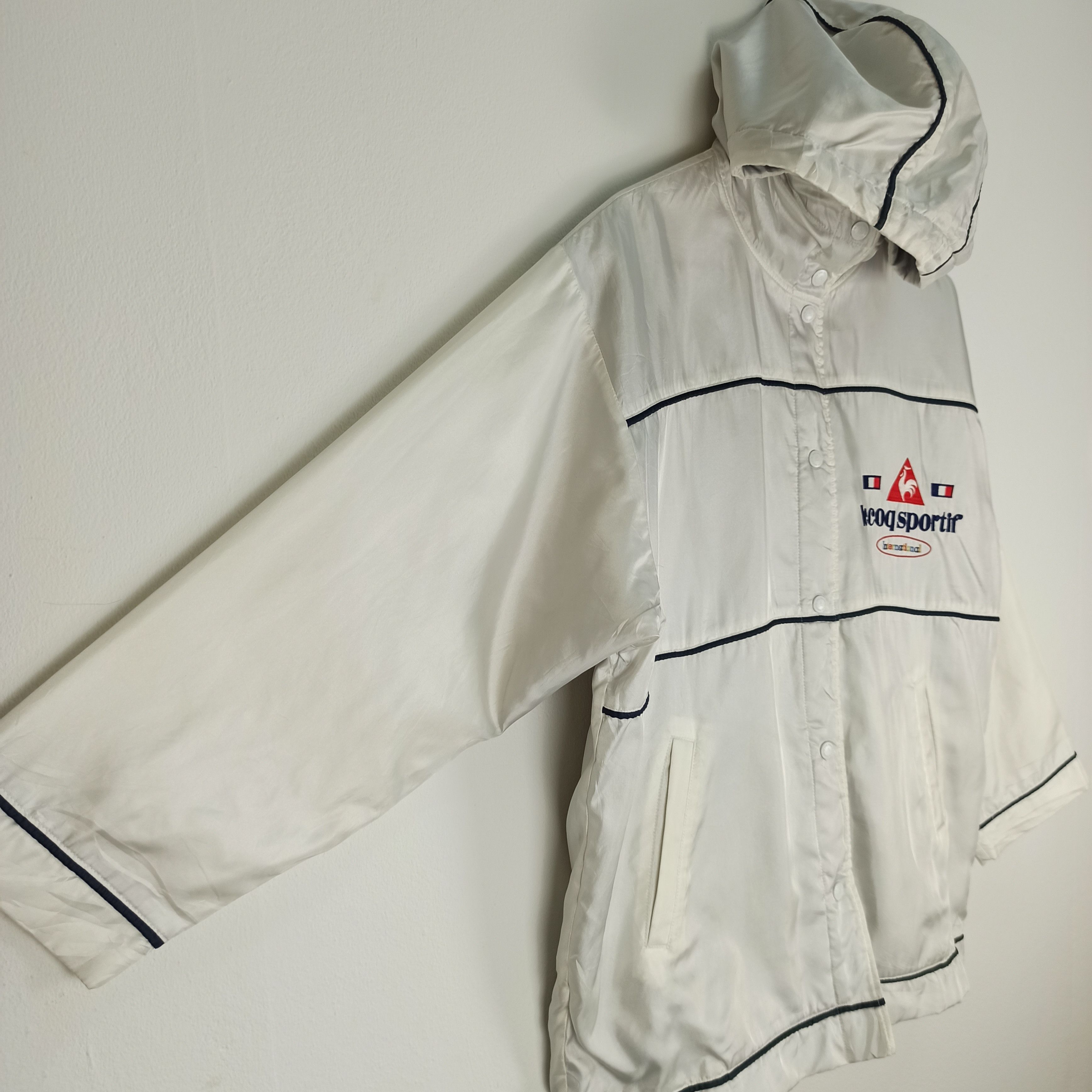 Japanese Brand Rare🔥 Le Coq Sportif Long Windbreaker Jacket Winter Size US XL / EU 56 / 4 - 6 Thumbnail