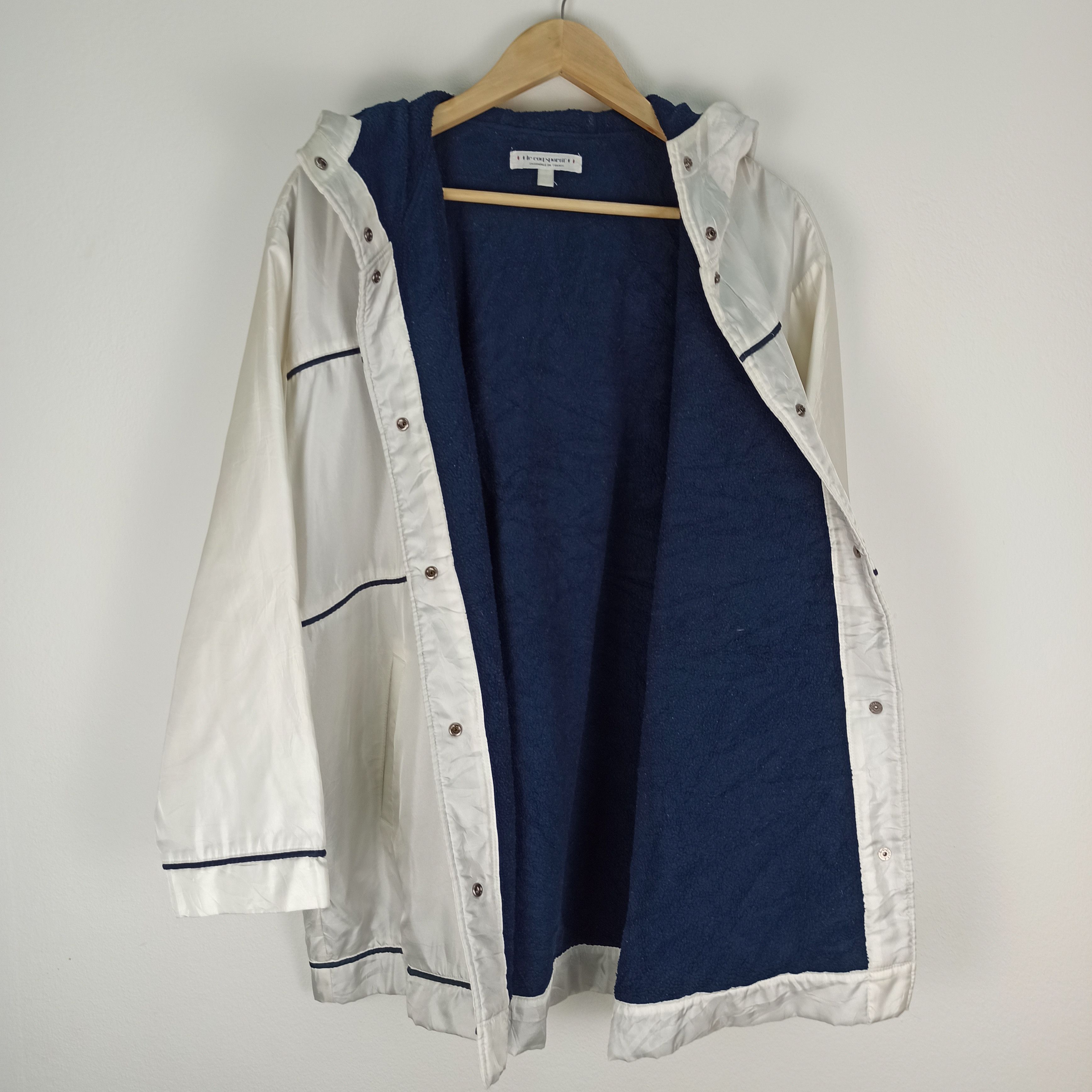 Japanese Brand Rare🔥 Le Coq Sportif Long Windbreaker Jacket Winter Size US XL / EU 56 / 4 - 8 Thumbnail