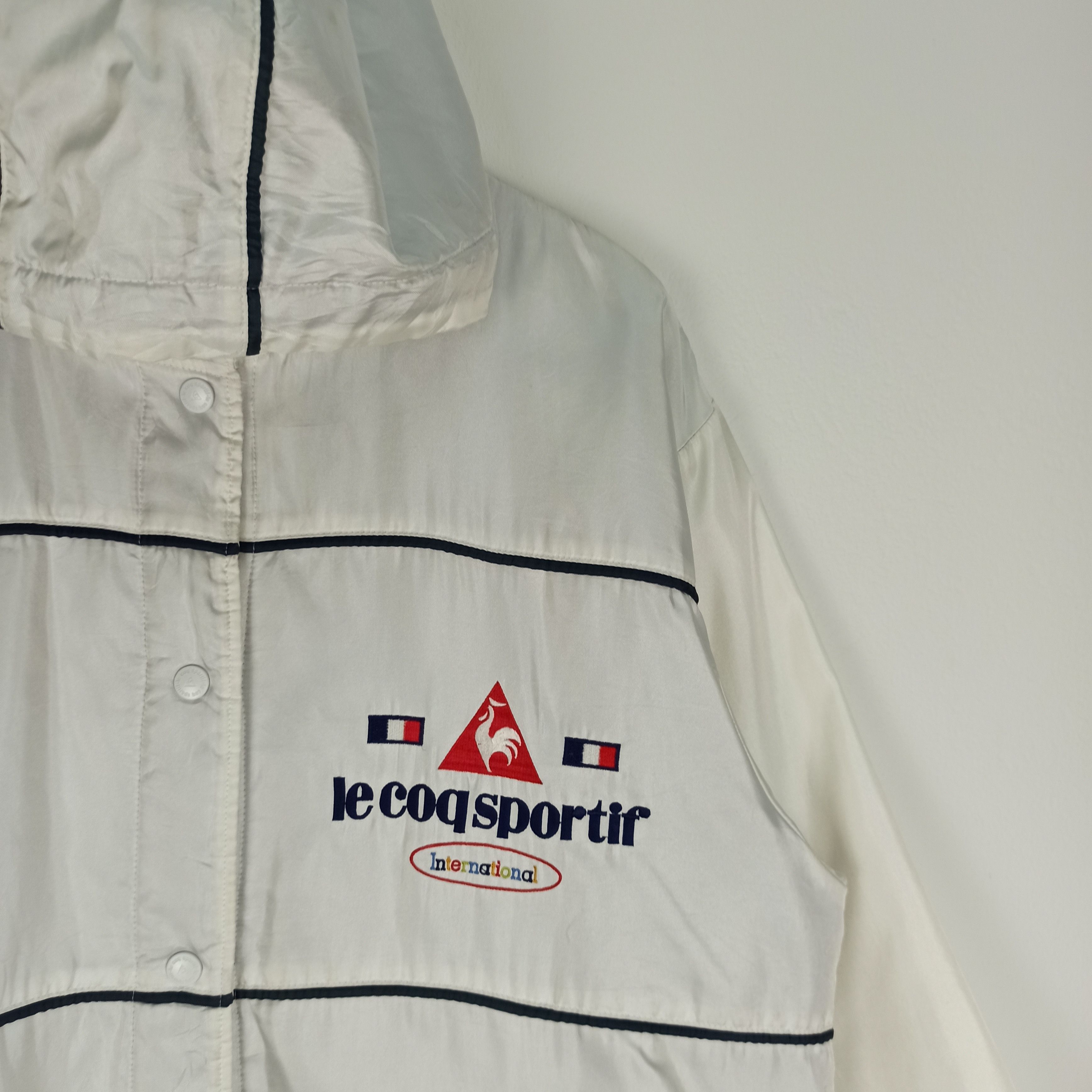 Japanese Brand Rare🔥 Le Coq Sportif Long Windbreaker Jacket Winter Size US XL / EU 56 / 4 - 5 Thumbnail