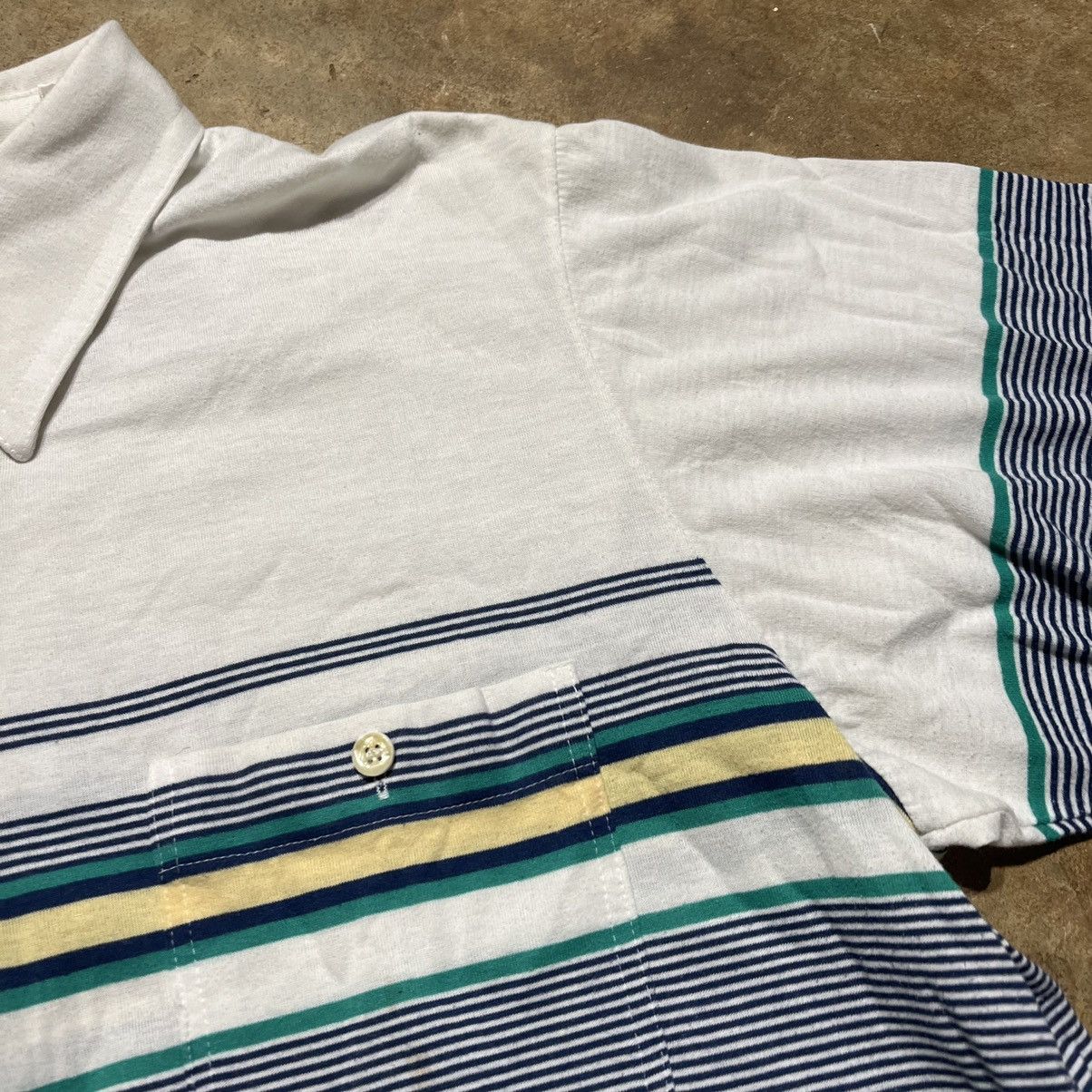 Vintage Vintage 70s 80s Arnold Palmer White Striped Golf Polo Size US L / EU 52-54 / 3 - 2 Thumbnail