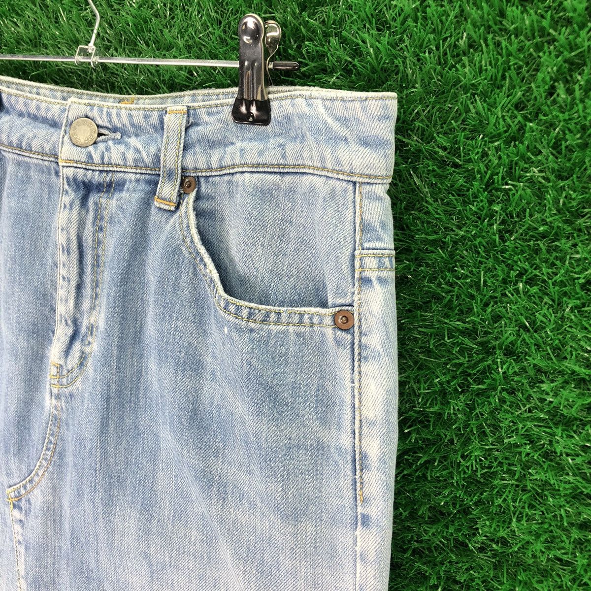 Japanese Brand × Vintage Vintage Mini Skirt Buckle Back Denim by Macphee Size 29" - 2 Thumbnail