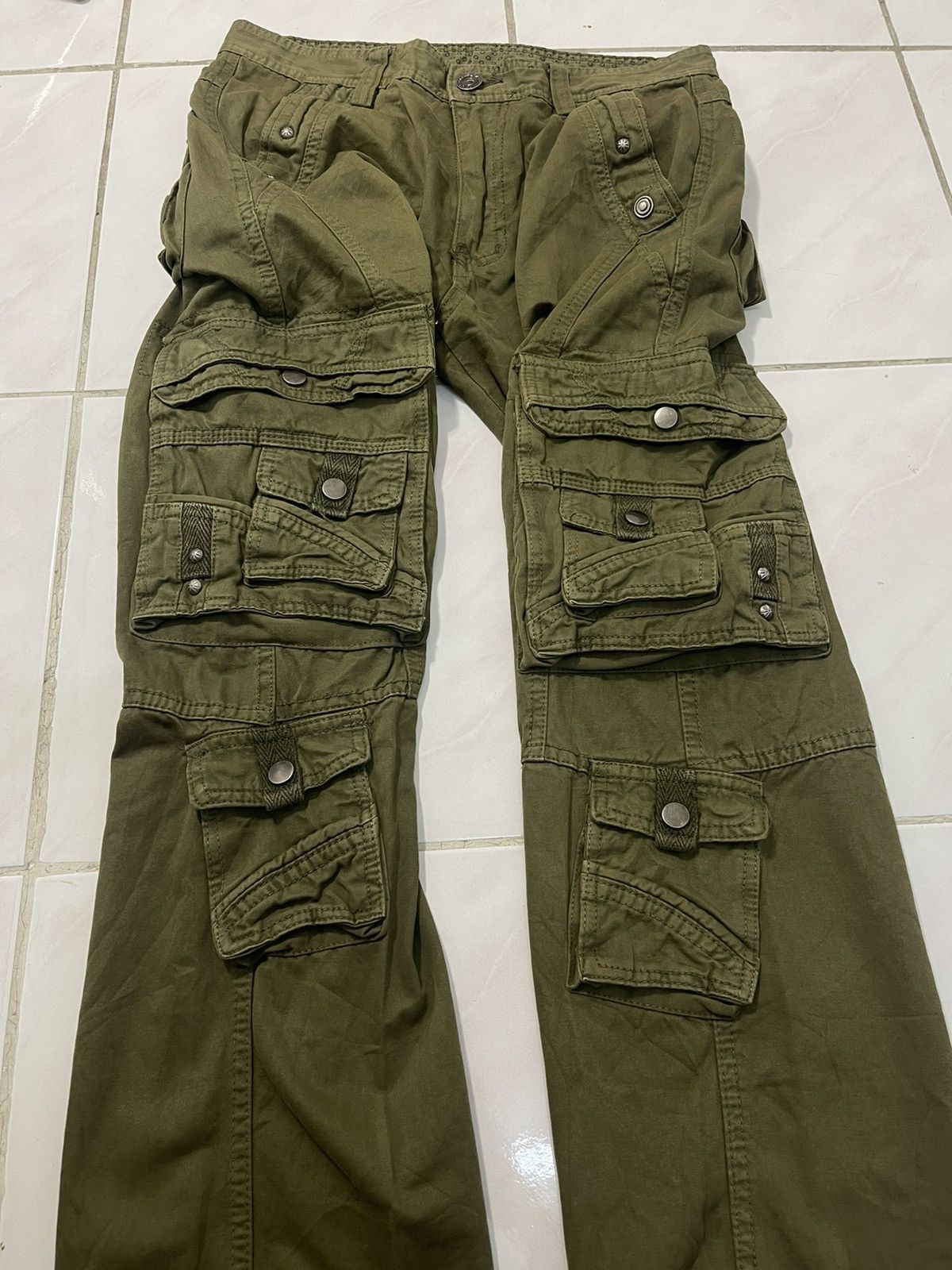 Japanese Brand Jun Multi Pocket Cargo Tactical Bondage Pants Size US 30 / EU 46 - 3 Thumbnail