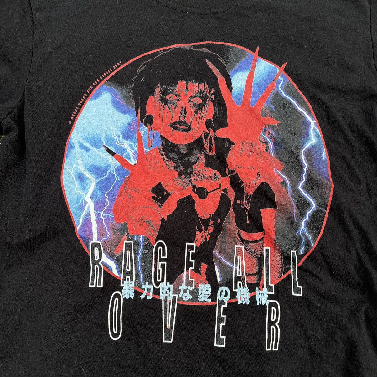 Vintage Vintage Y2K Graphic Tee Rage Skull Horror Streetwear Grunge Size US S / EU 44-46 / 1 - 4 Thumbnail
