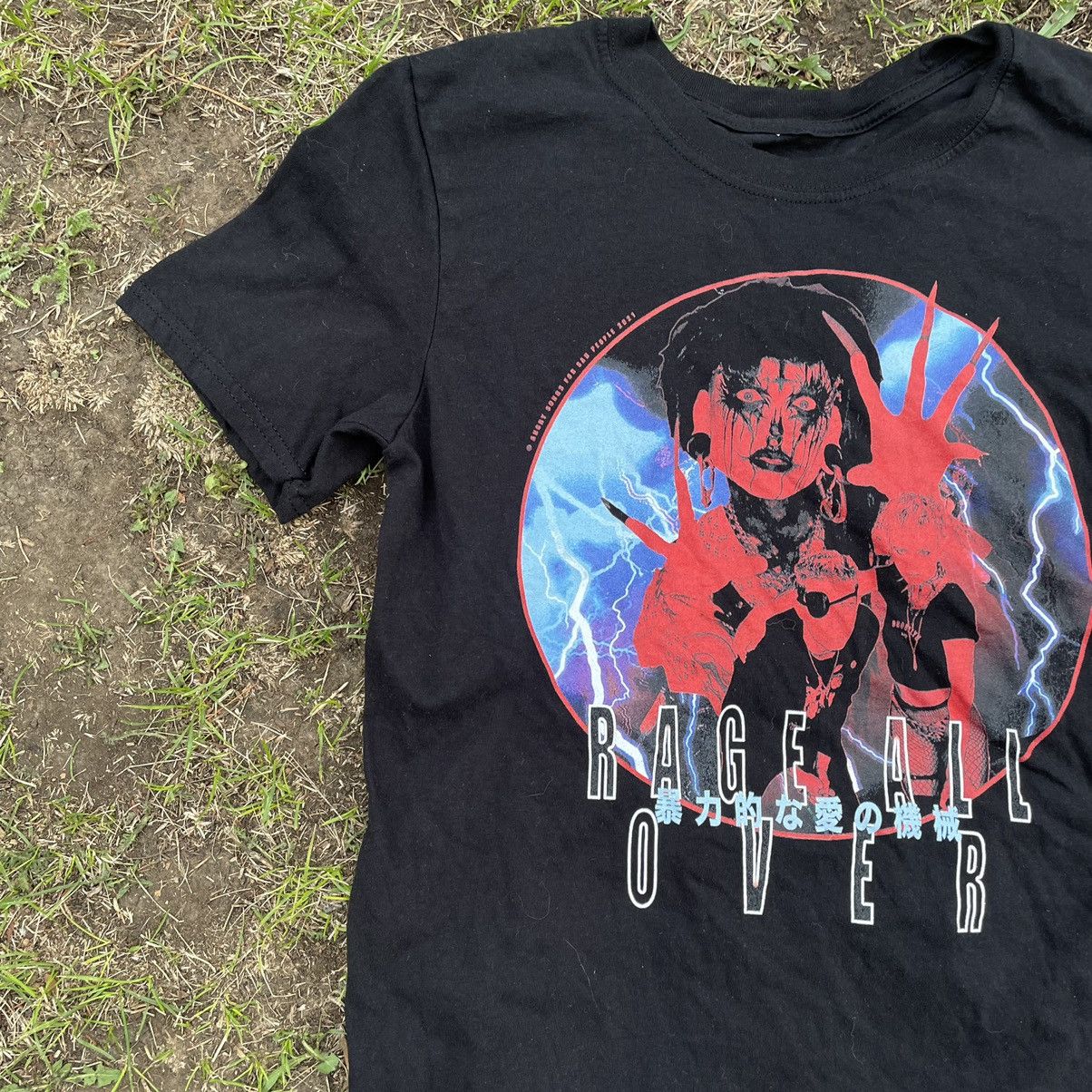 Vintage Vintage Y2K Graphic Tee Rage Skull Horror Streetwear Grunge Size US S / EU 44-46 / 1 - 3 Thumbnail