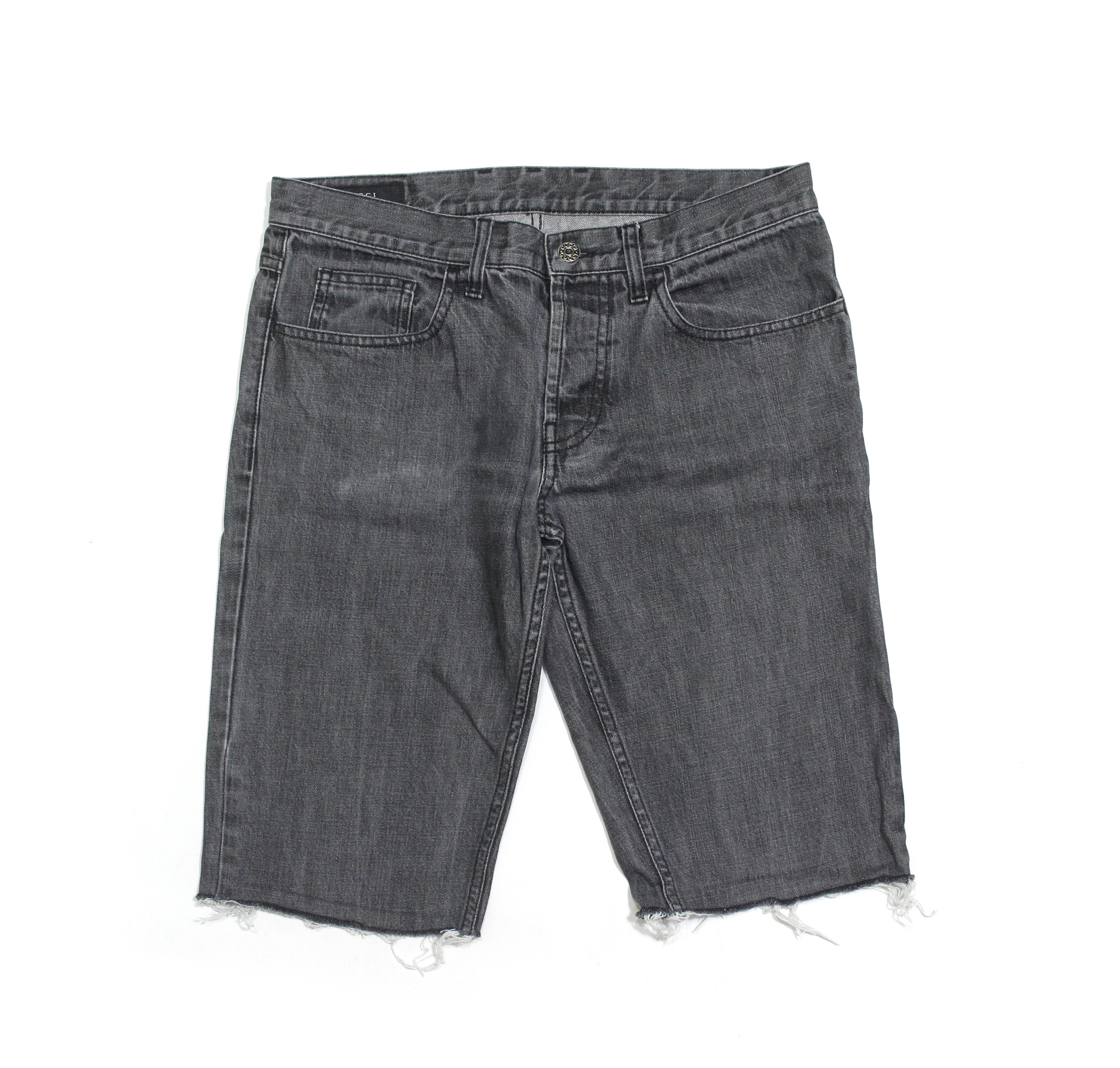 Gucci Denim Washed Cut Off Shorts Size US 30 / EU 46 - 1 Thumbnail