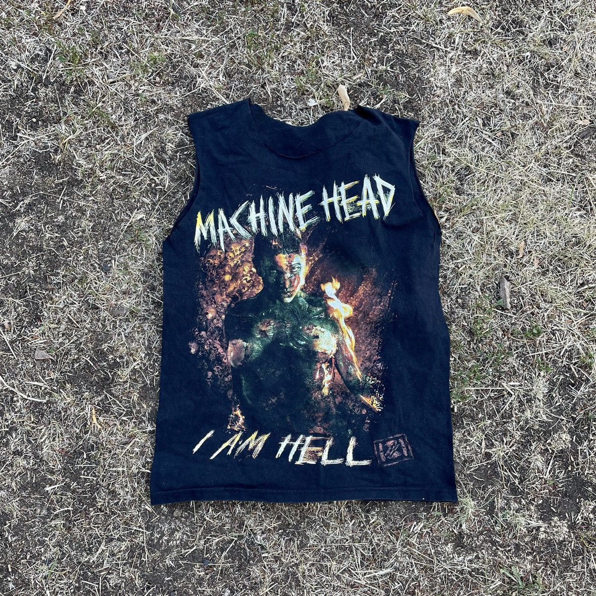 Vintage Vintage Y2K Machine Head Band Tee Graphic Grunge Oversized S Size US S / EU 44-46 / 1 - 1 Thumbnail