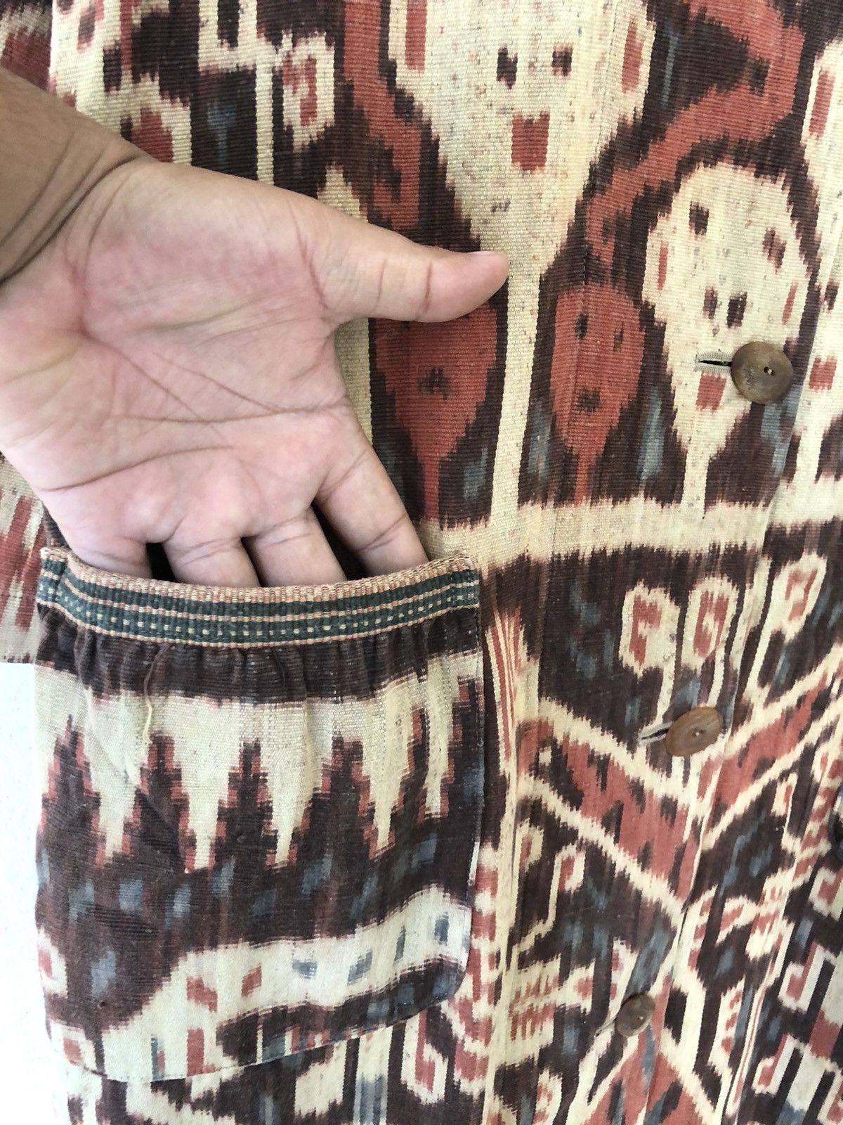 Japanese Brand INDIGENOUS TRIBE OVERPRINTED LONG JACKET Size US M / EU 48-50 / 2 - 7 Thumbnail