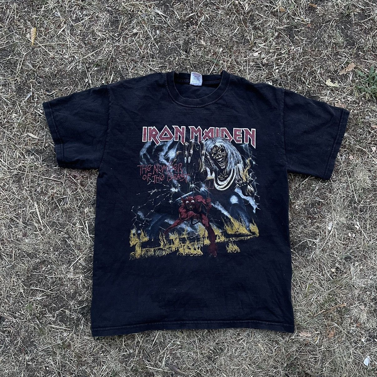 Band Tees Vintage Y2K Iron Maiden All Over Print Band Rock M Size US M / EU 48-50 / 2 - 1 Thumbnail