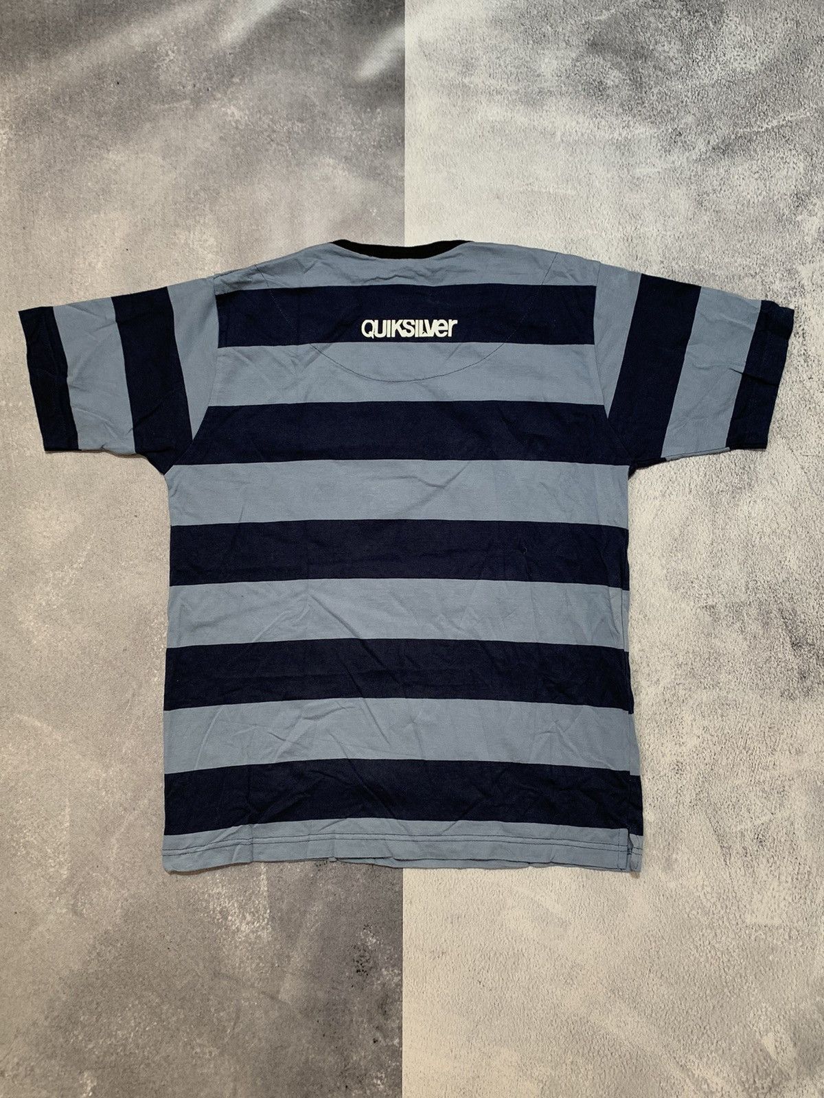 Quiksilver Vintage Y2K Quiksilver striped tee big logo streetwear sizeL Size US L / EU 52-54 / 3 - 5 Thumbnail