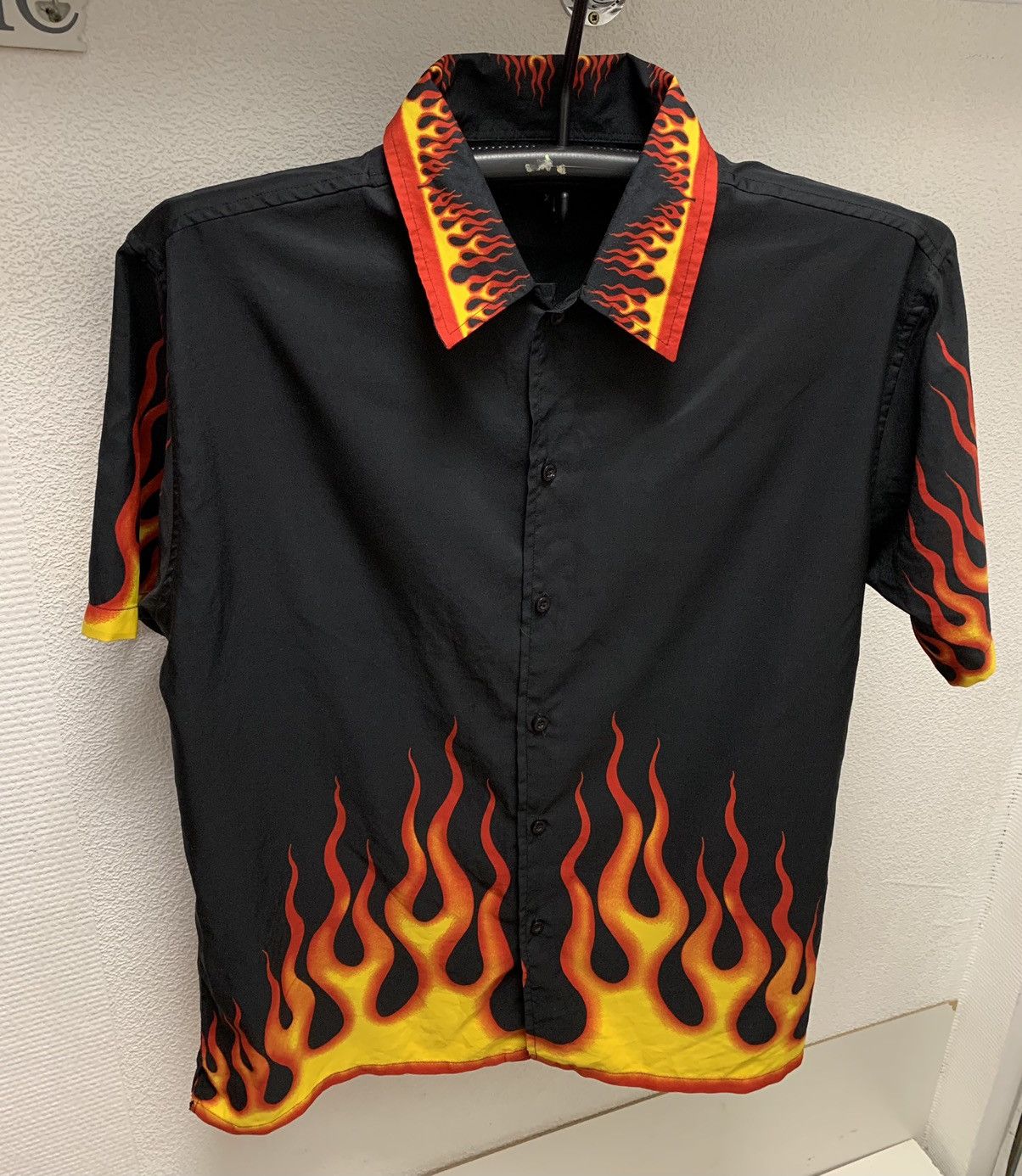 Japanese Brand Duke Crazy shirt flame vintage dragonball streetwear L Size US XL / EU 56 / 4 - 1 Thumbnail